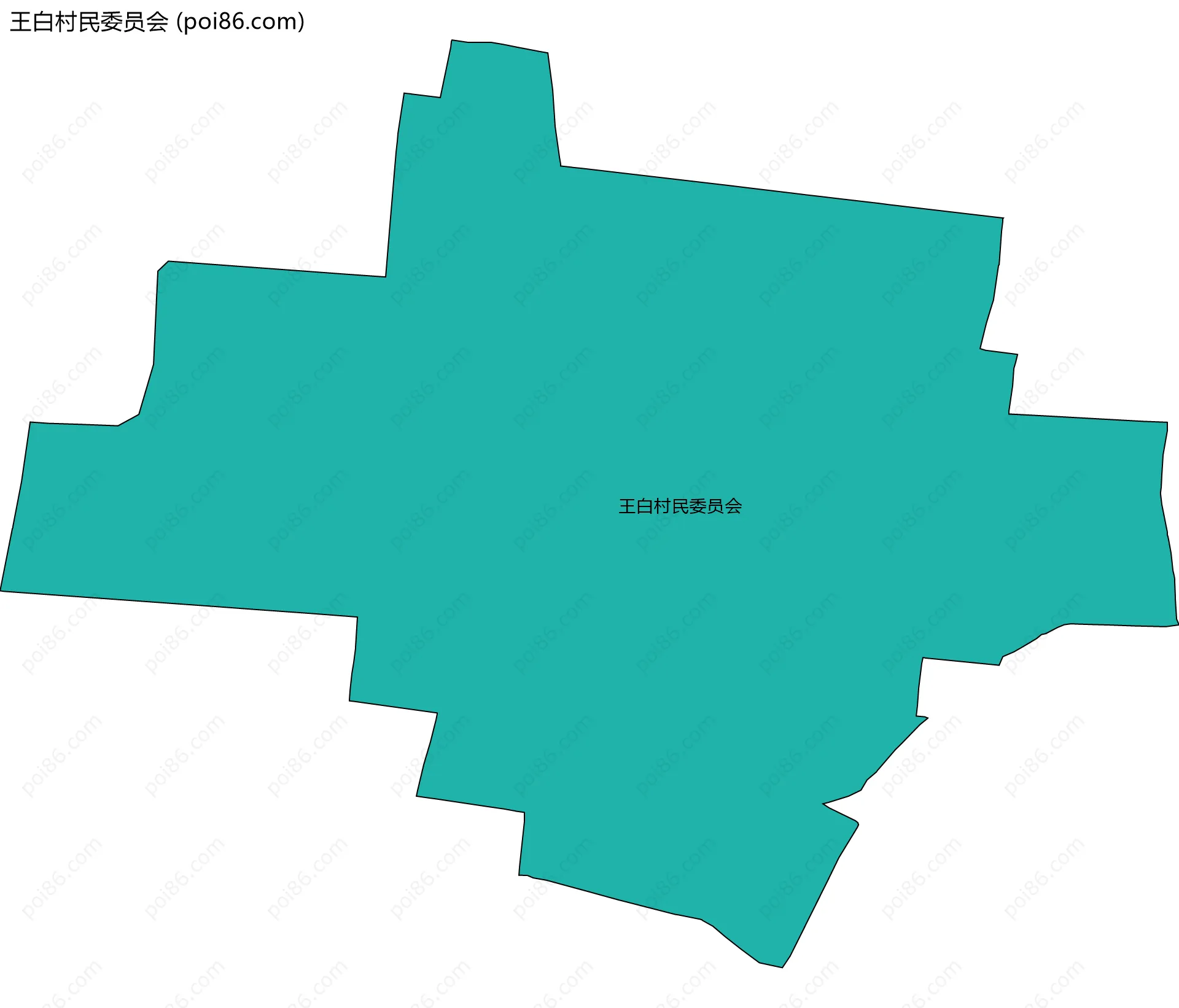 王白村民委员会边界地图