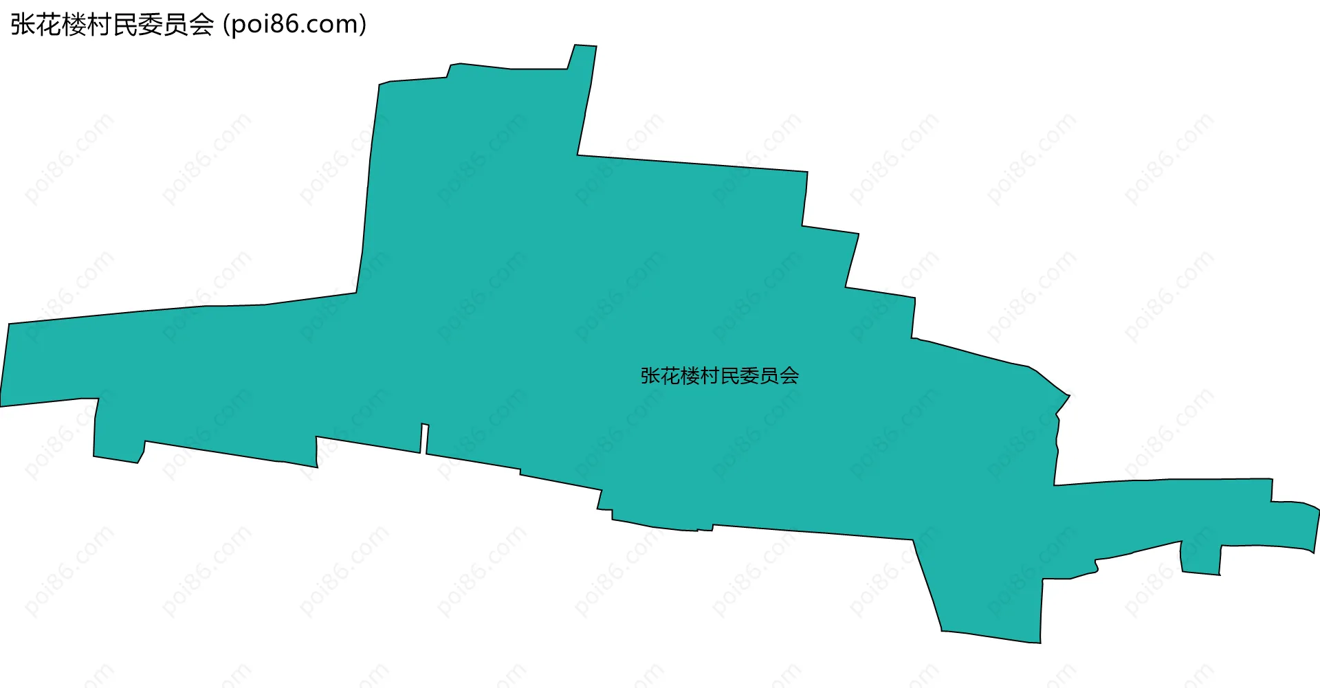 张花楼村民委员会边界地图