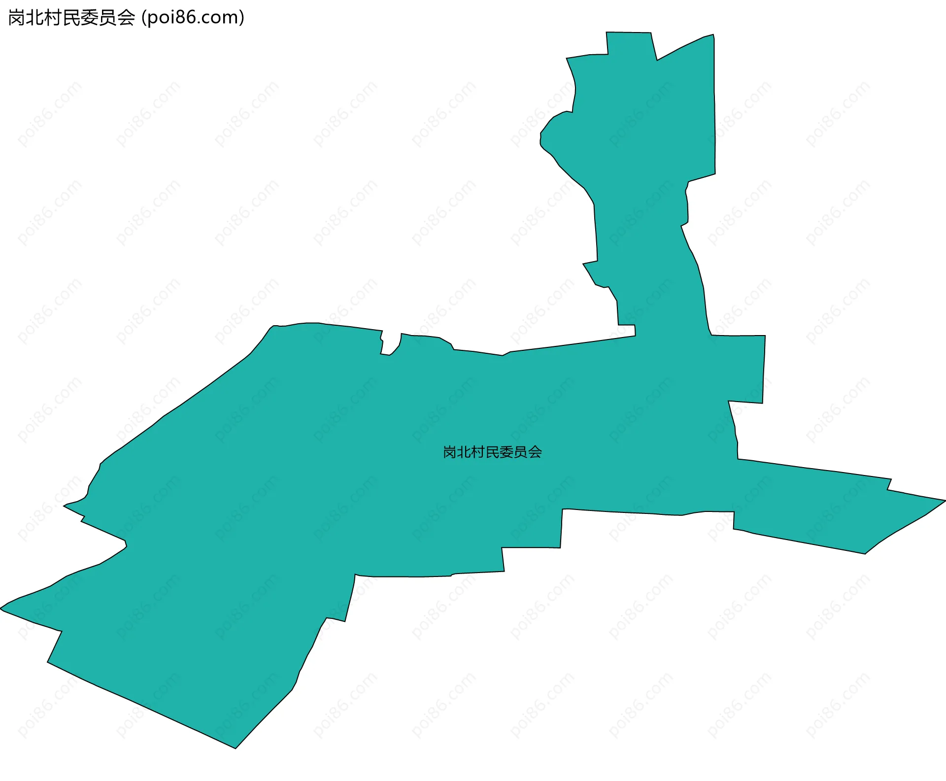 岗北村民委员会边界地图