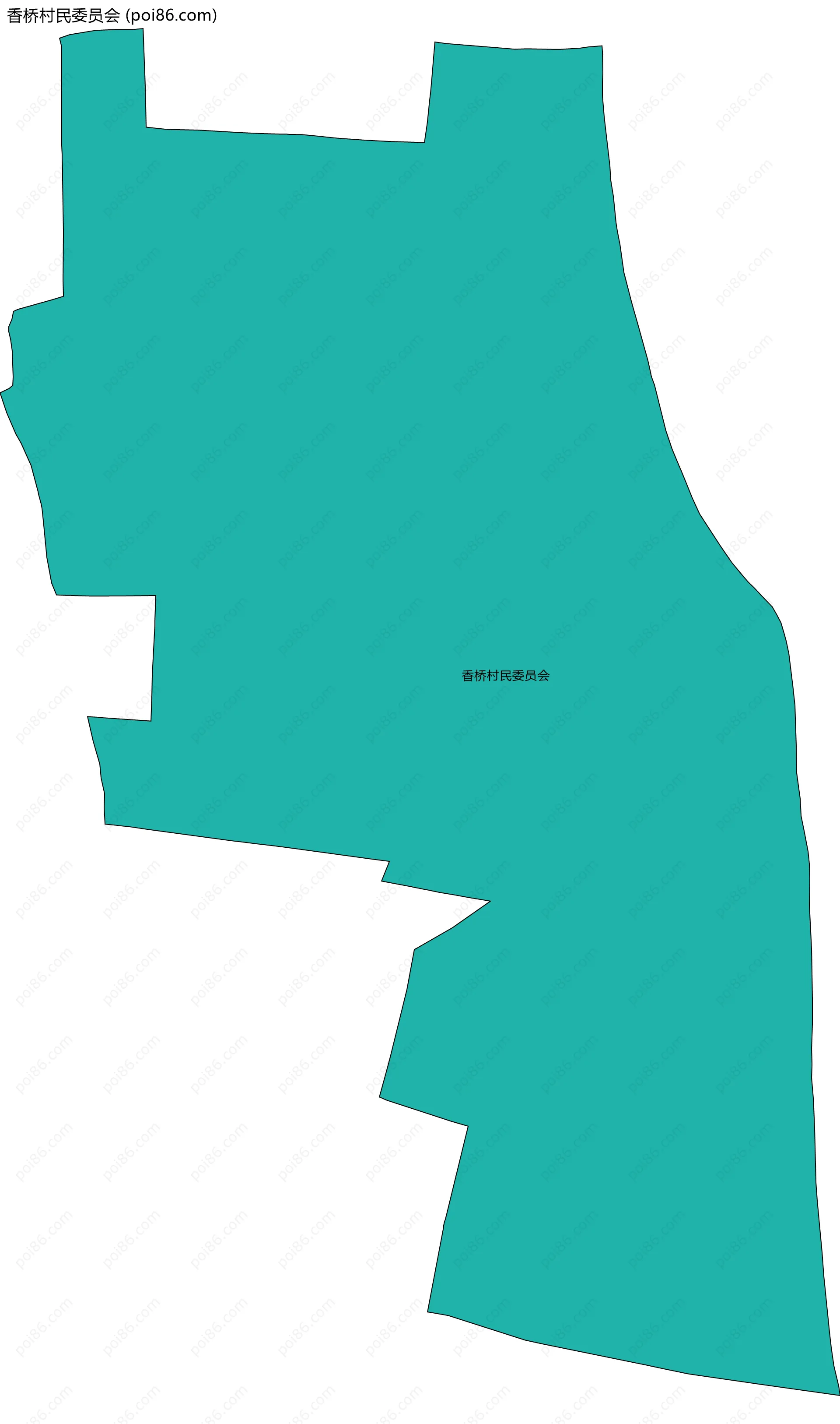 香桥村民委员会边界地图