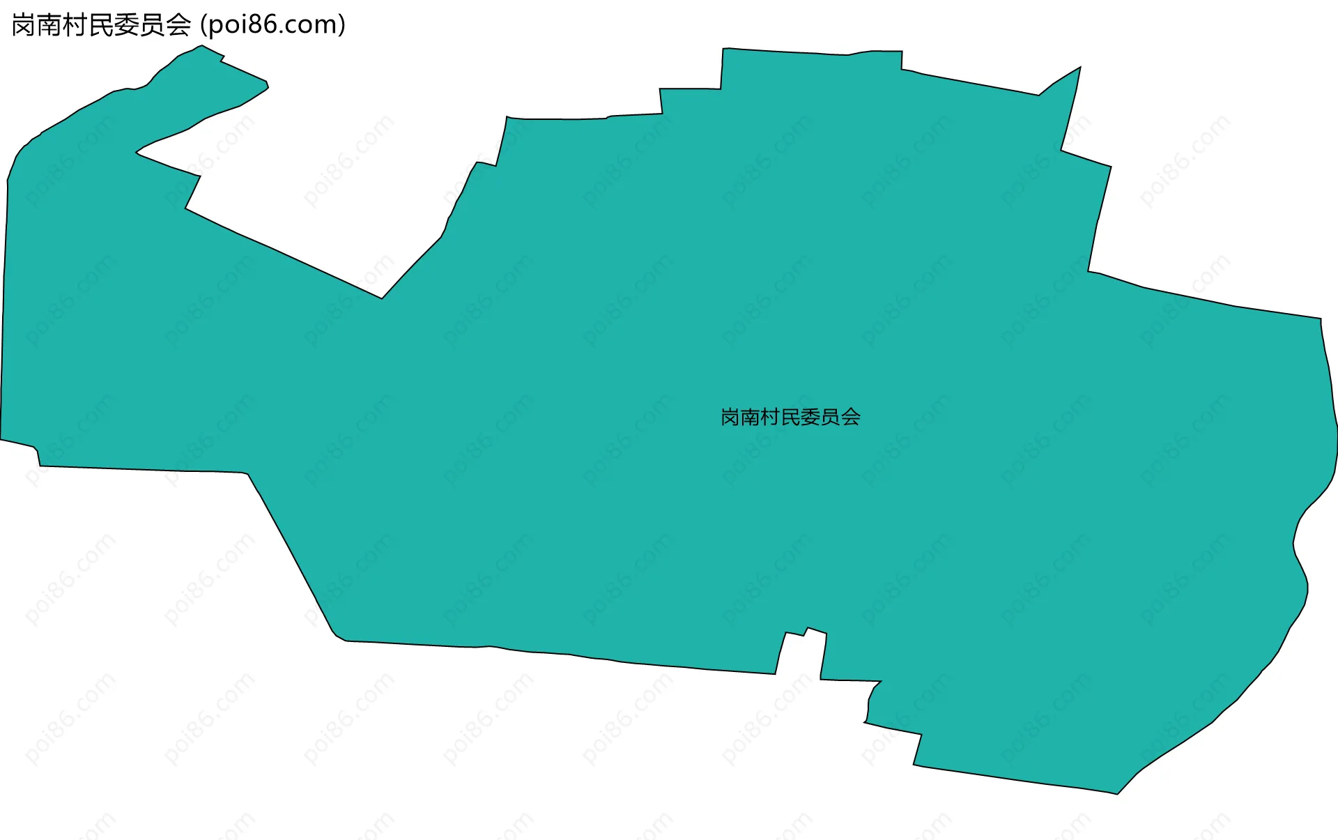 岗南村民委员会边界地图