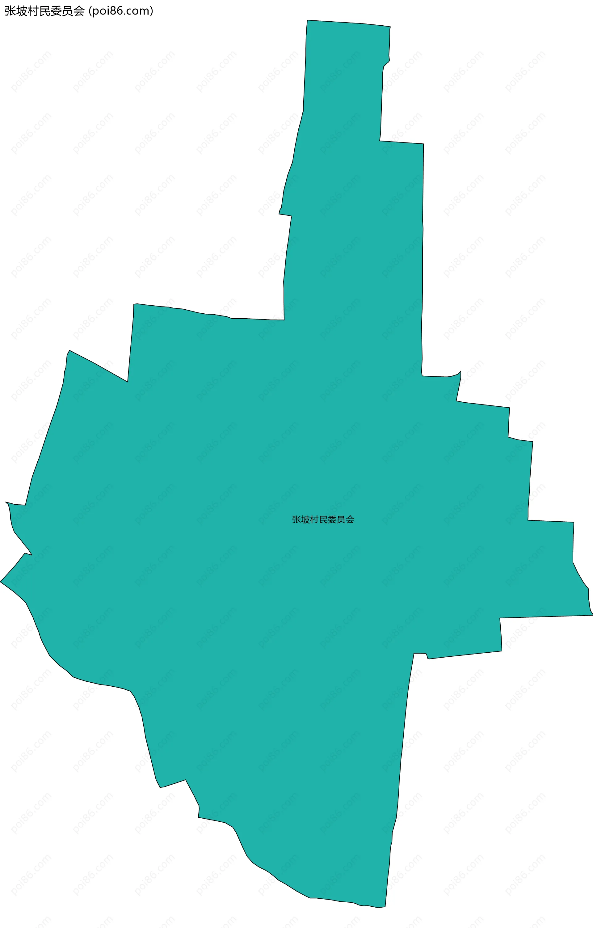 张坡村民委员会边界地图