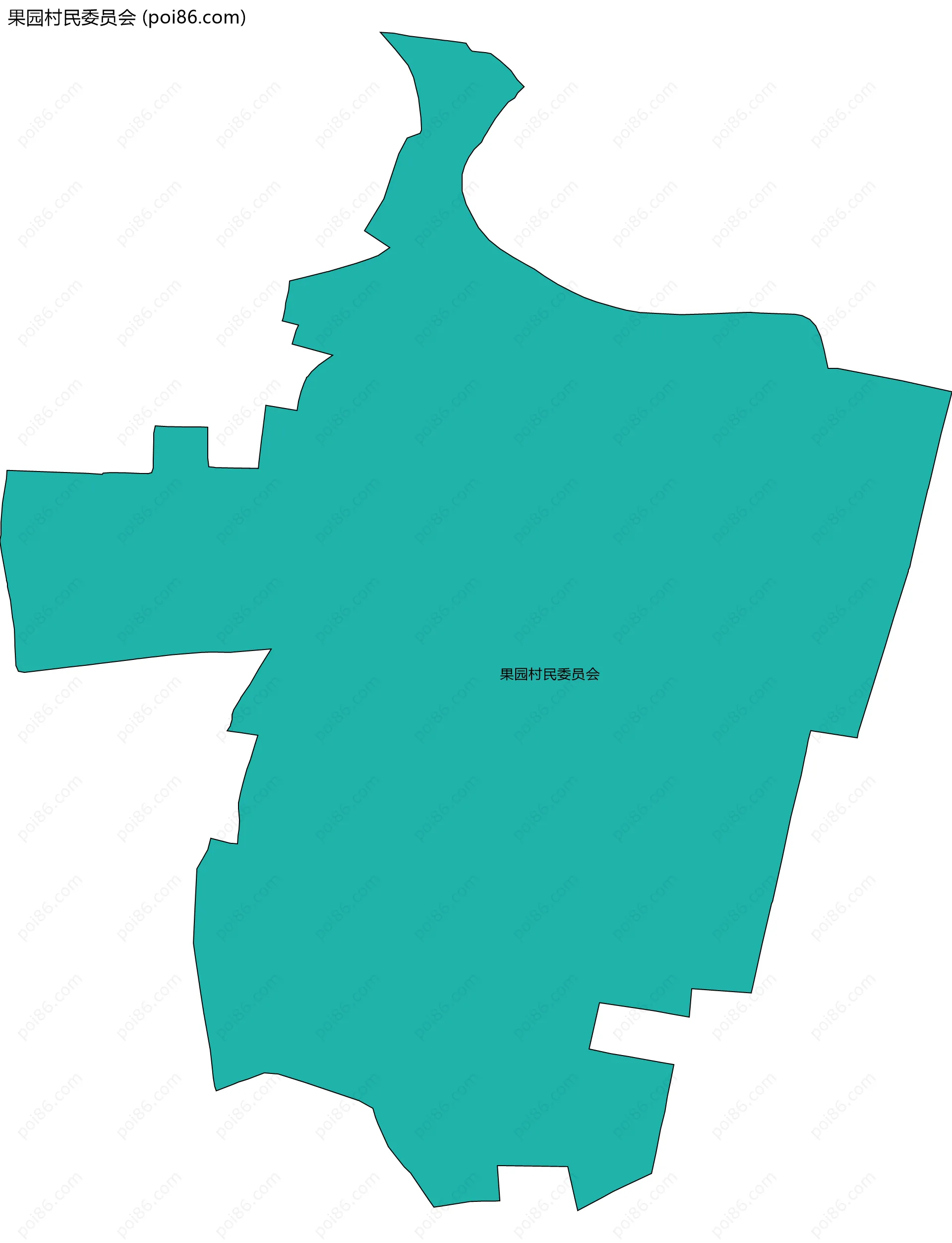 果园村民委员会边界地图