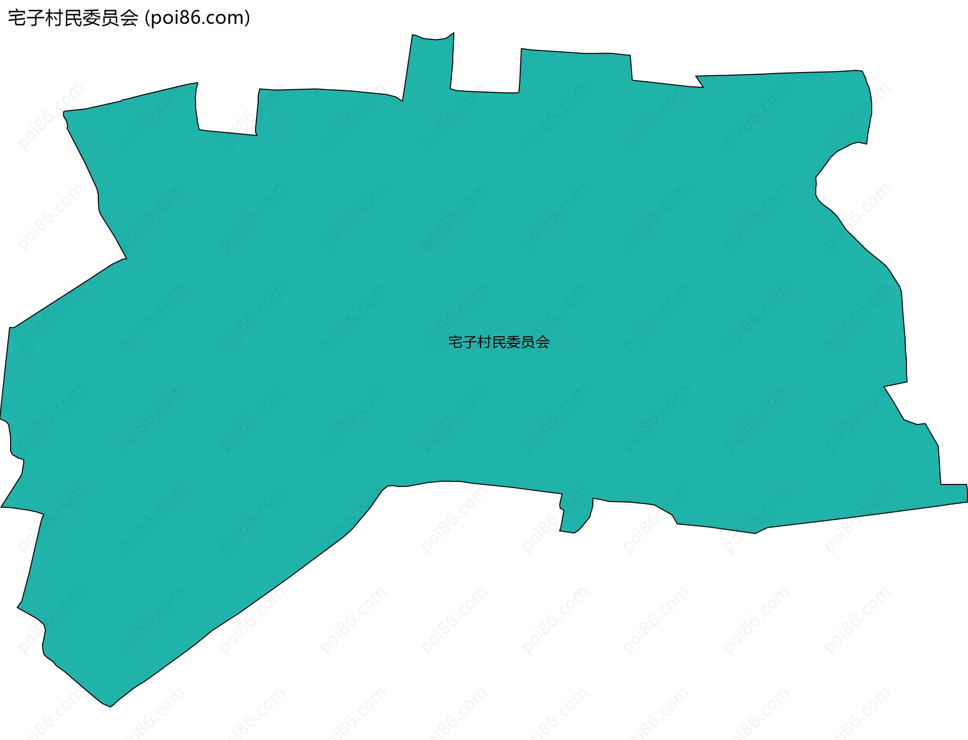 宅子村民委员会边界地图