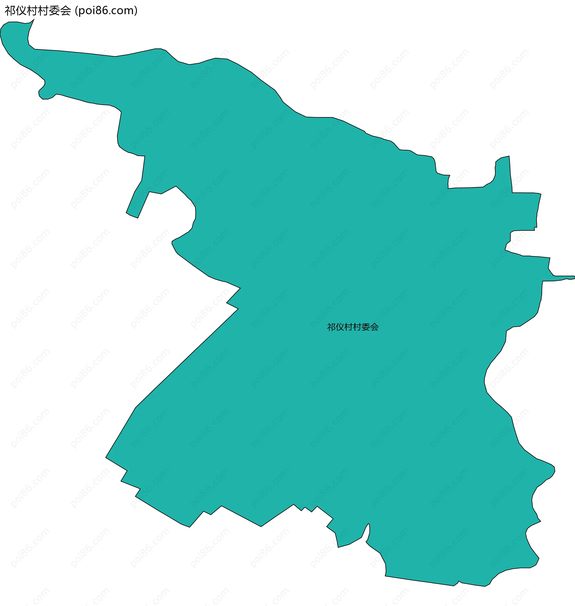 祁仪村村委会边界地图