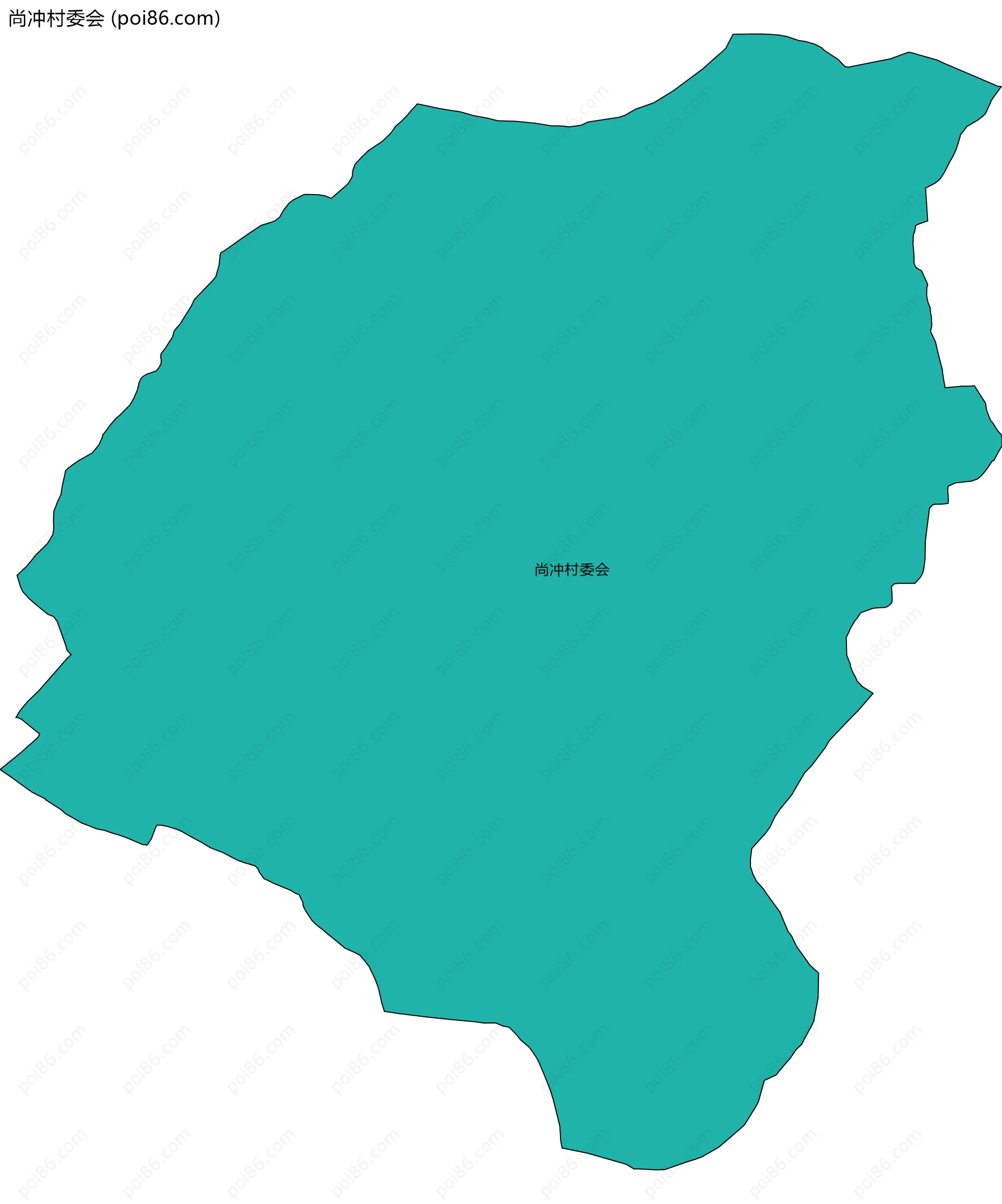 尚冲村委会边界地图