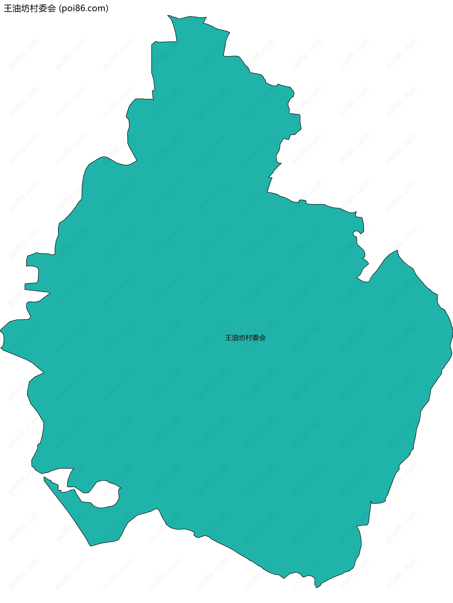 王油坊村委会边界地图