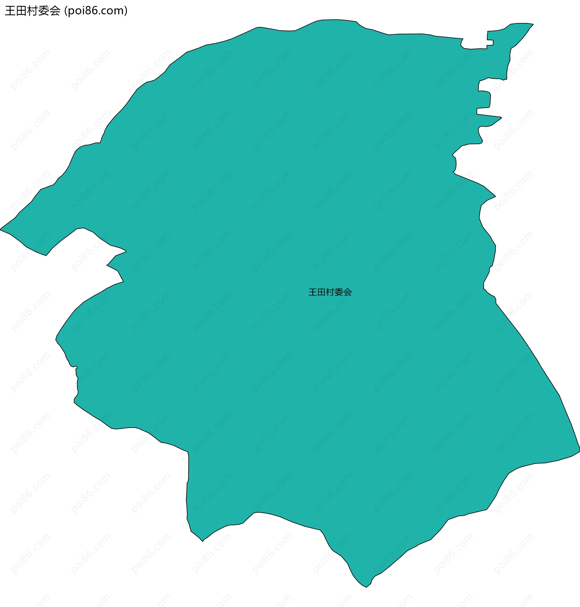 王田村委会边界地图