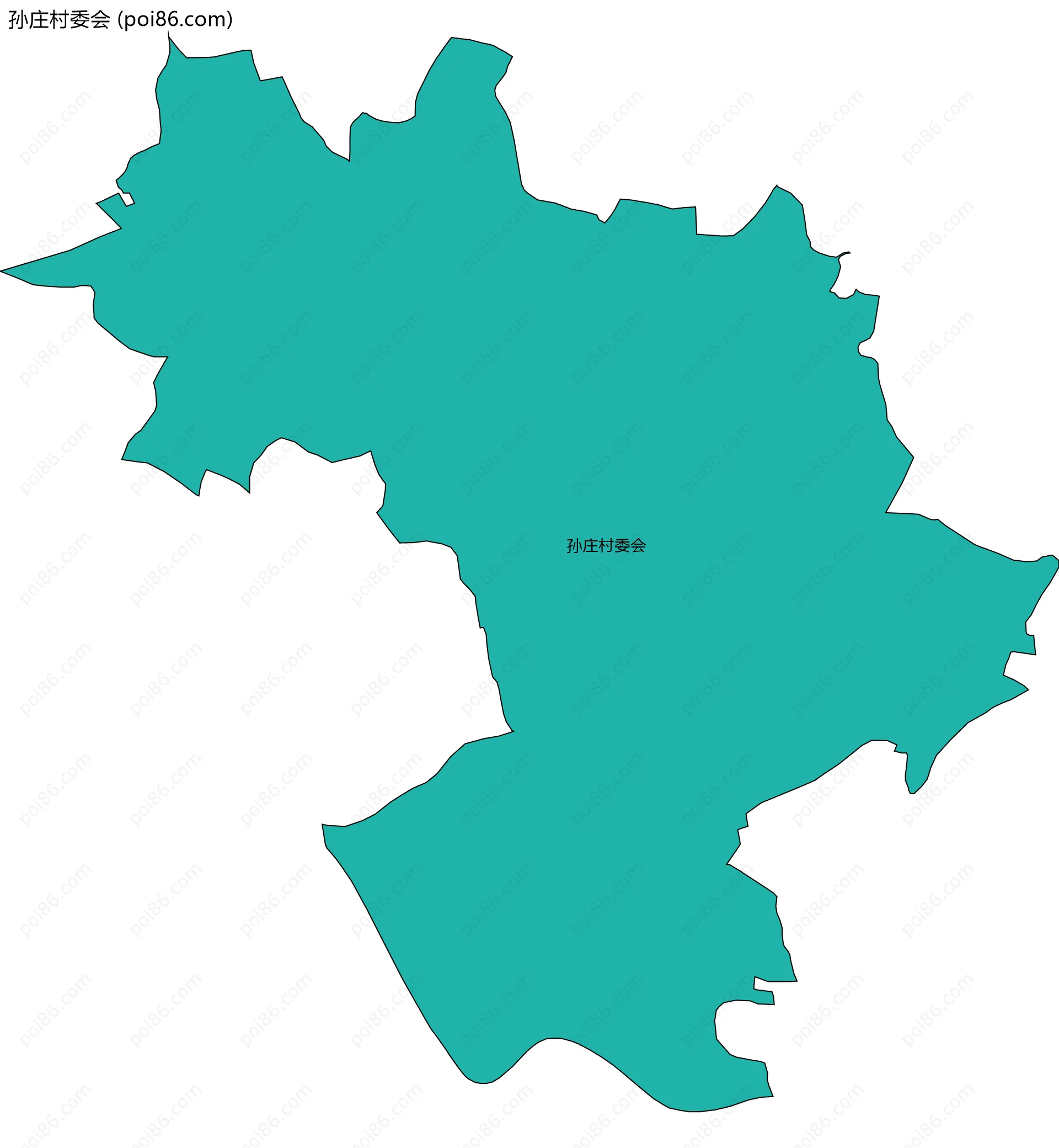 孙庄村委会边界地图