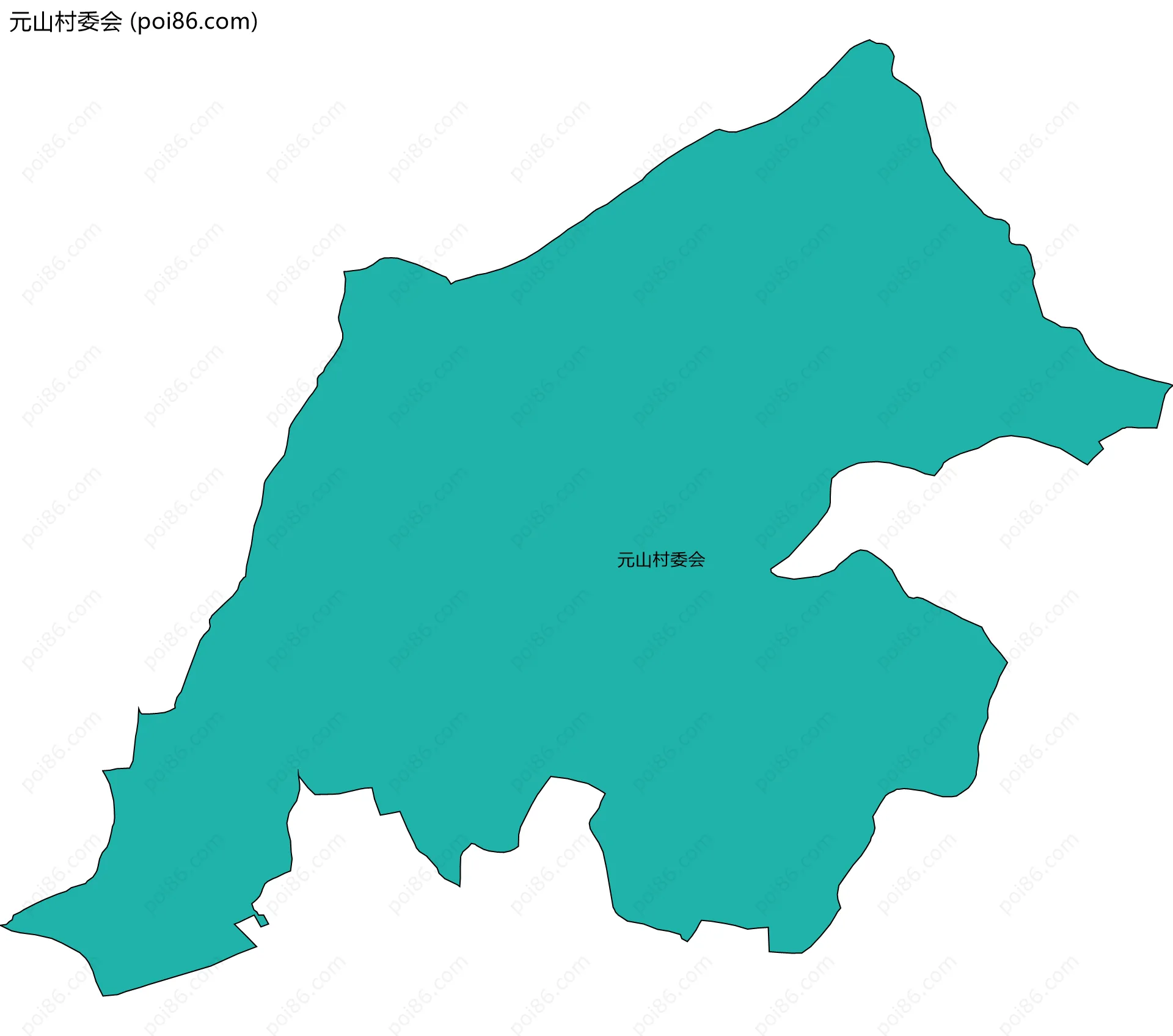 元山村委会边界地图