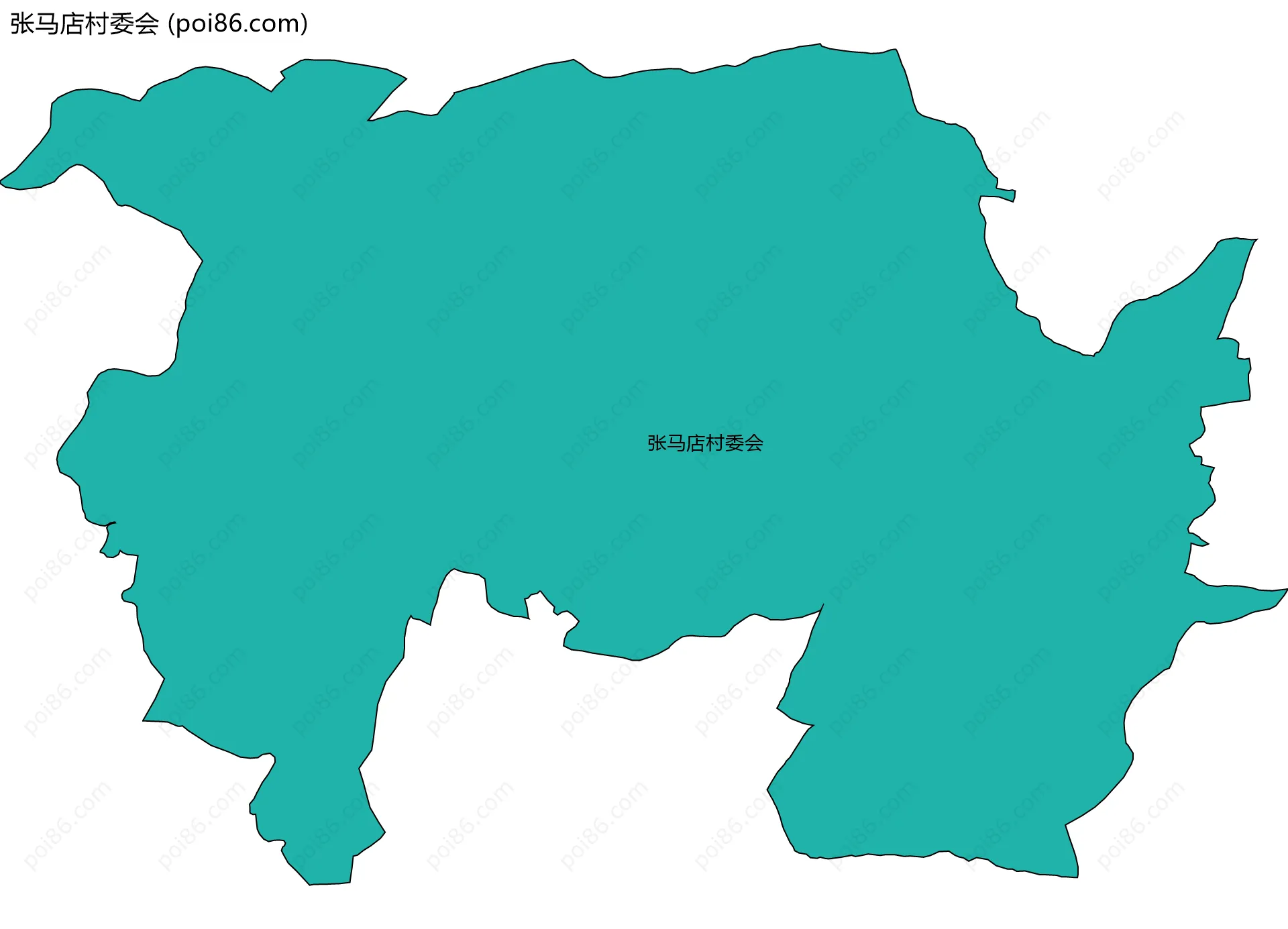 张马店村委会边界地图