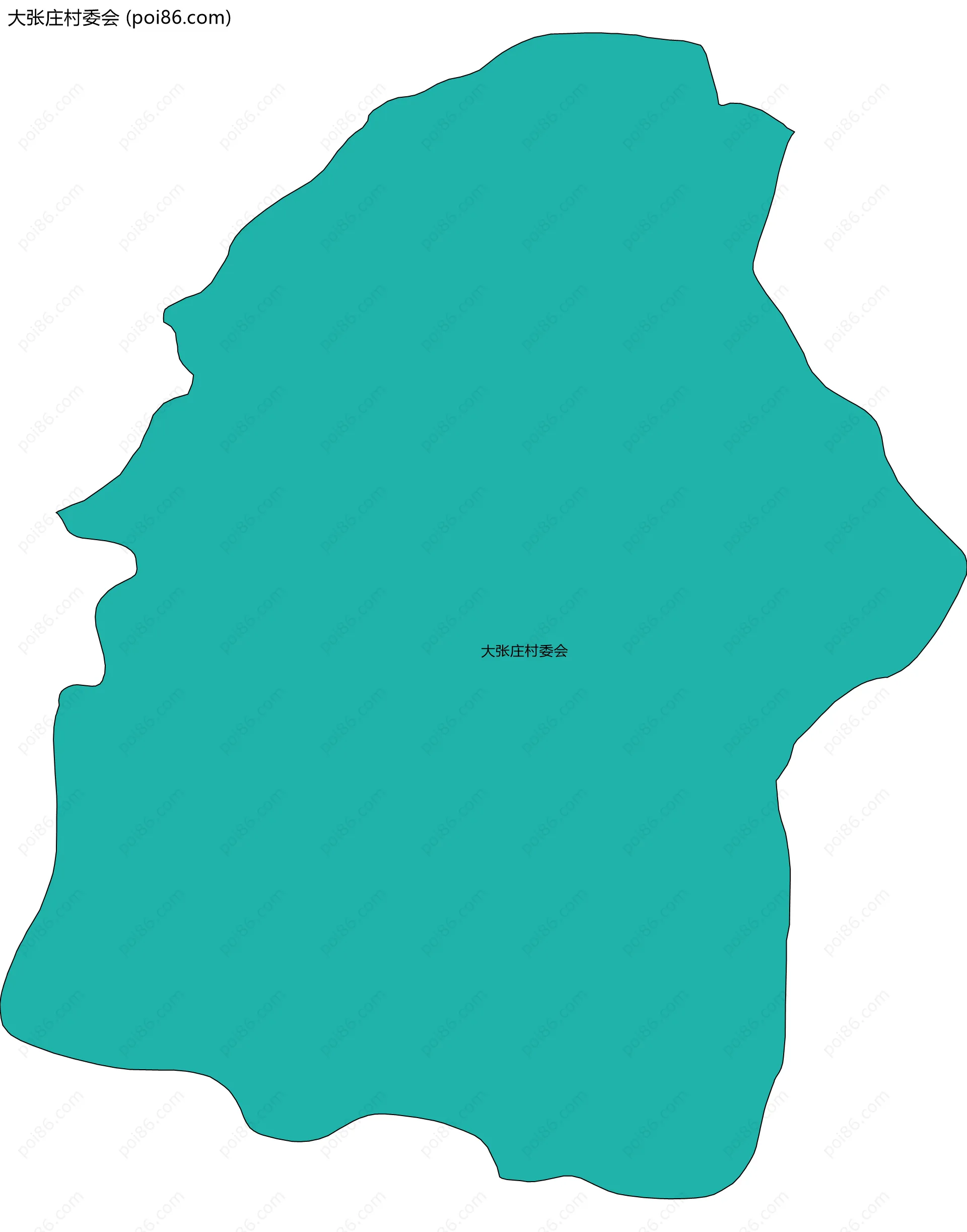 大张庄村委会边界地图