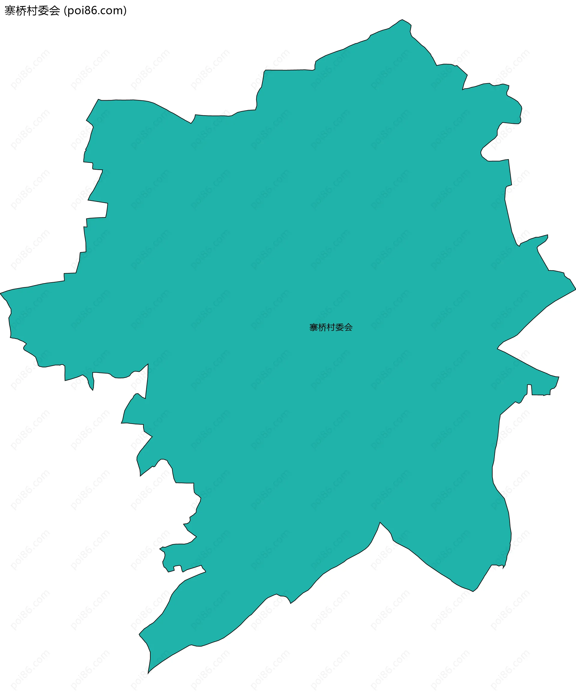 寨桥村委会边界地图