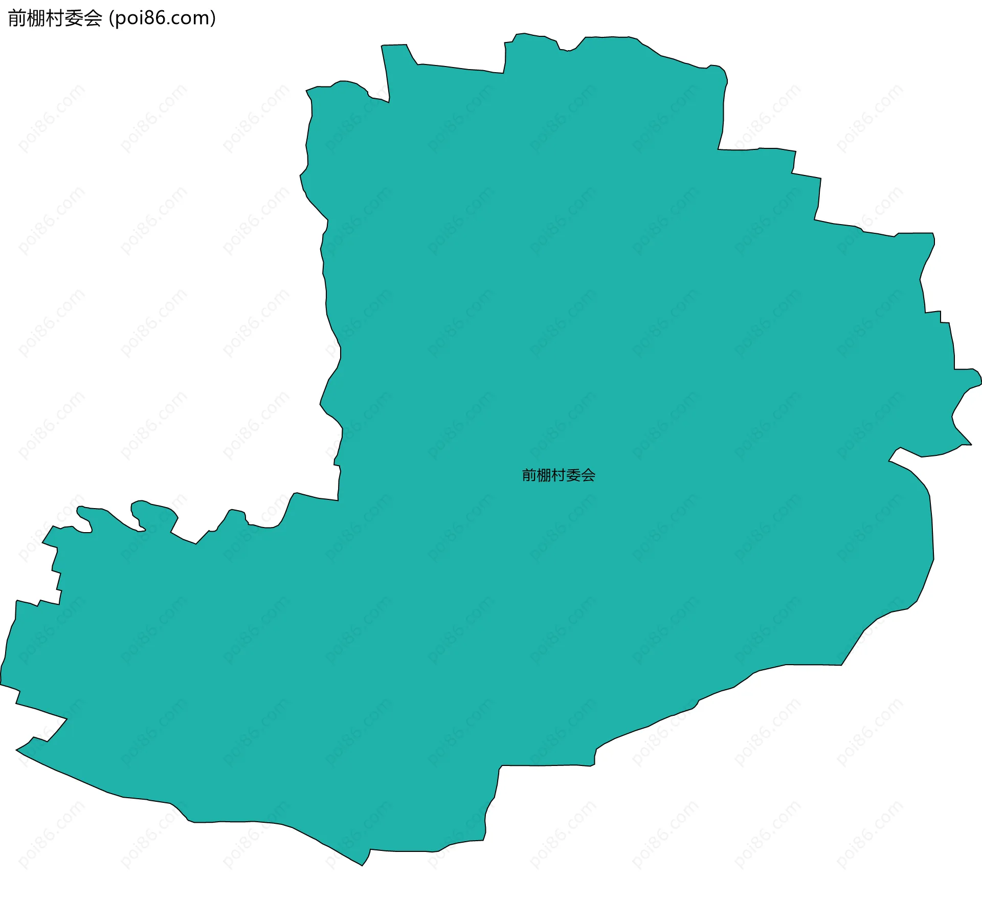 前棚村委会边界地图