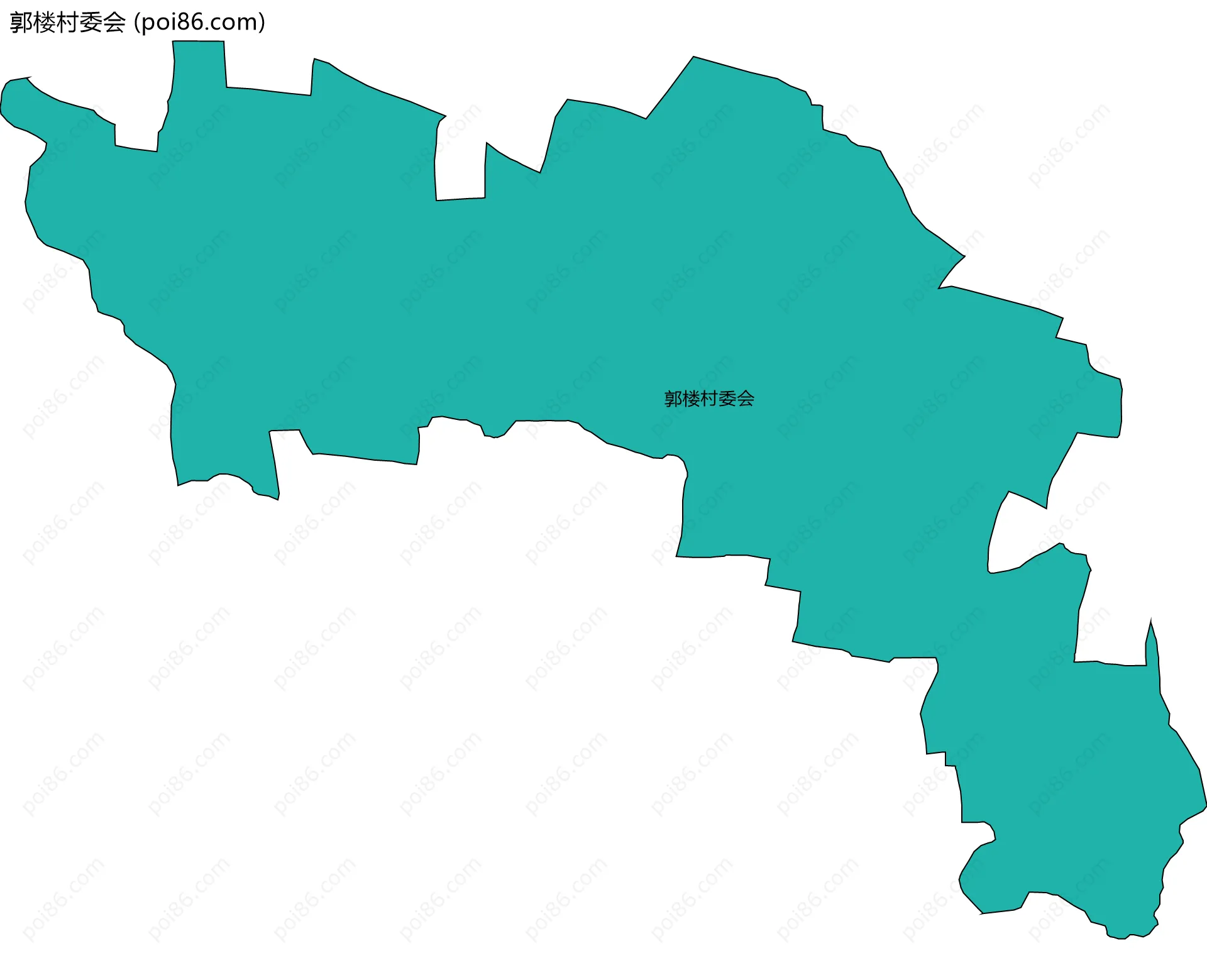 郭楼村委会边界地图