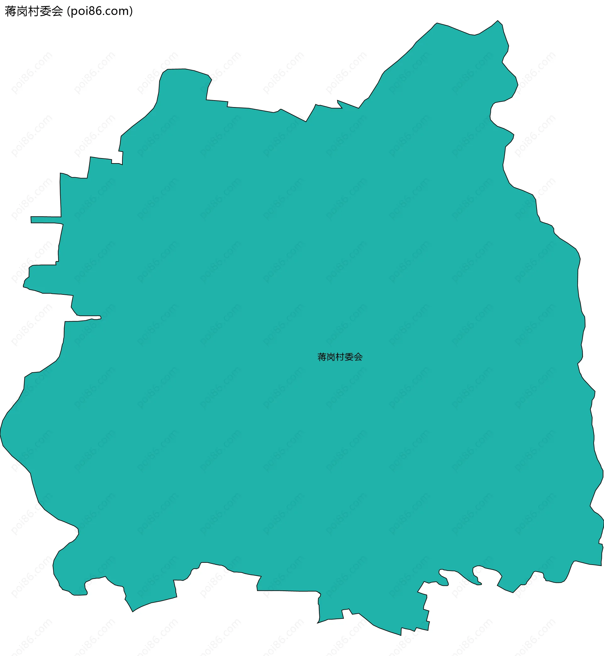 蒋岗村委会边界地图