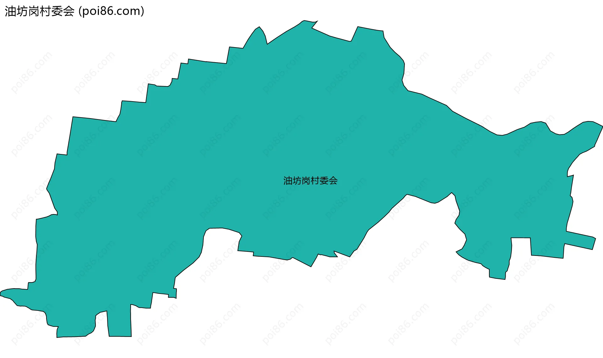 油坊岗村委会边界地图