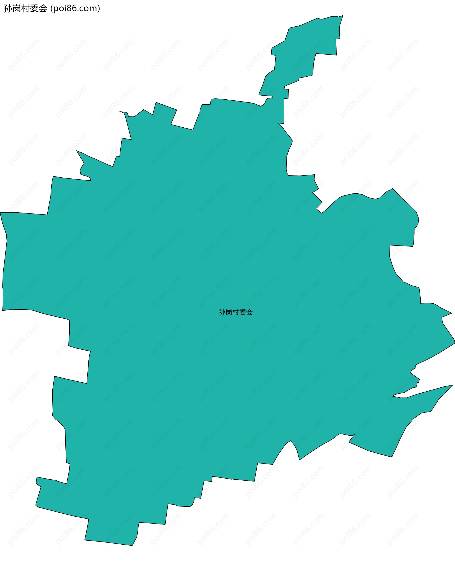 孙岗村委会边界地图