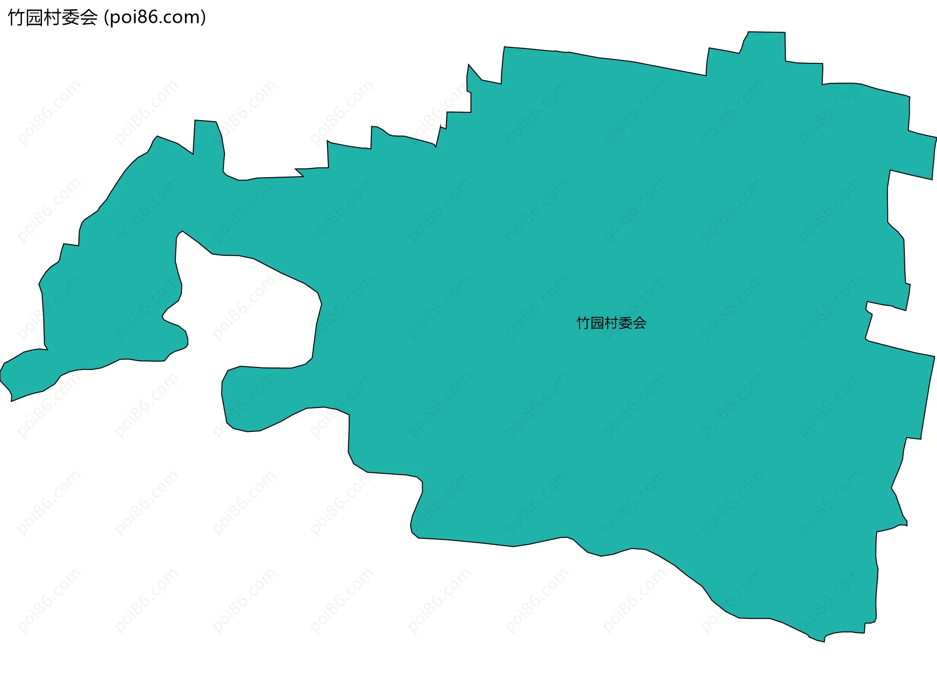 竹园村委会边界地图