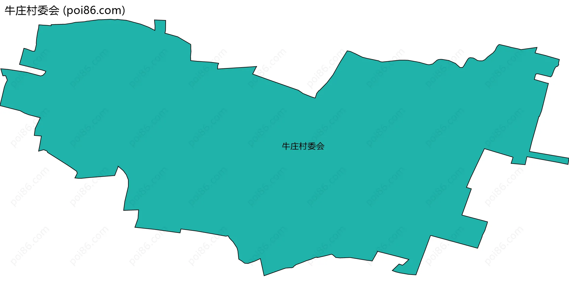 牛庄村委会边界地图