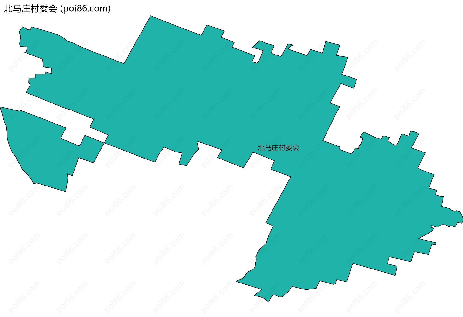 北马庄村委会边界地图