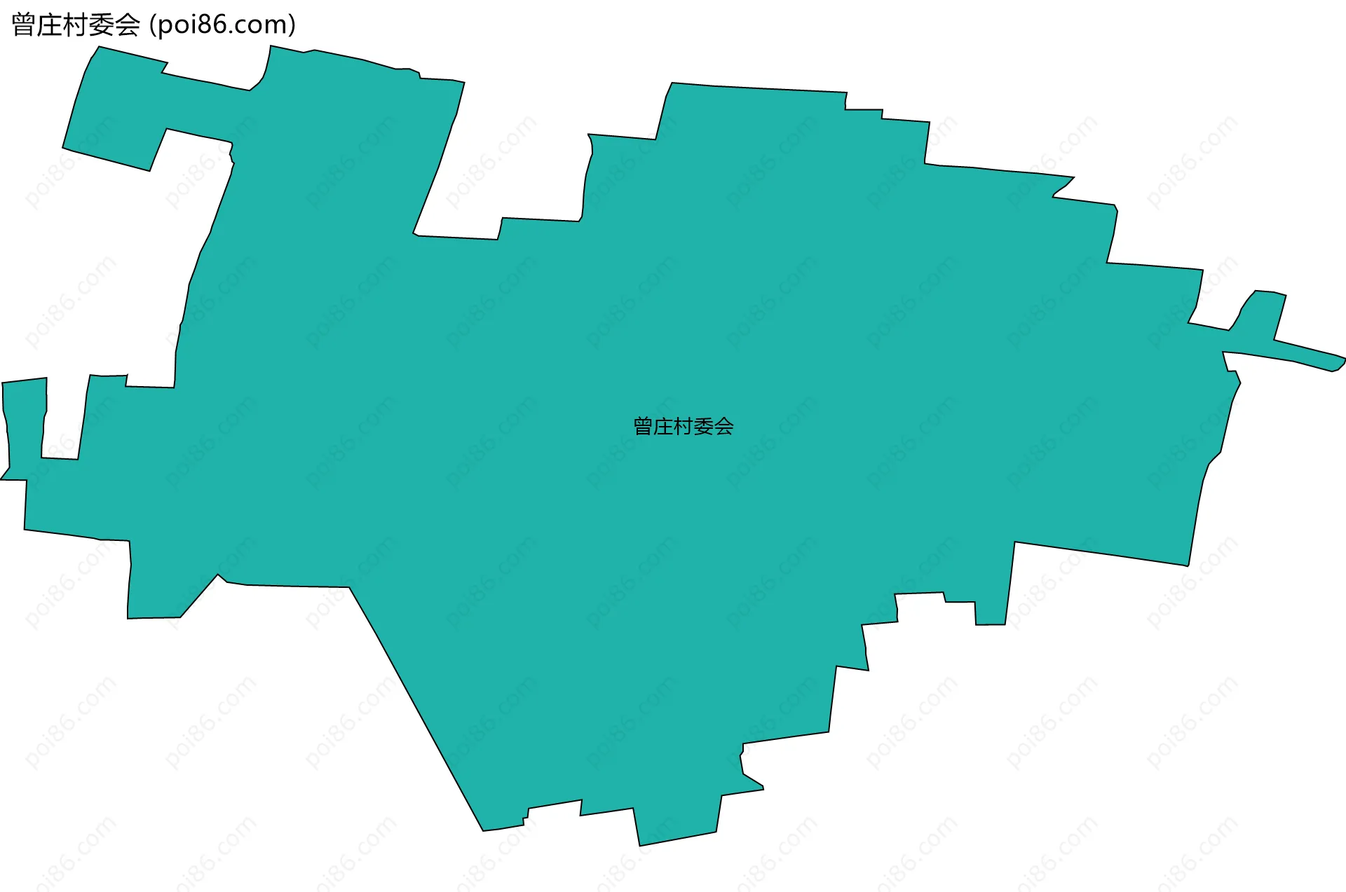 曾庄村委会边界地图
