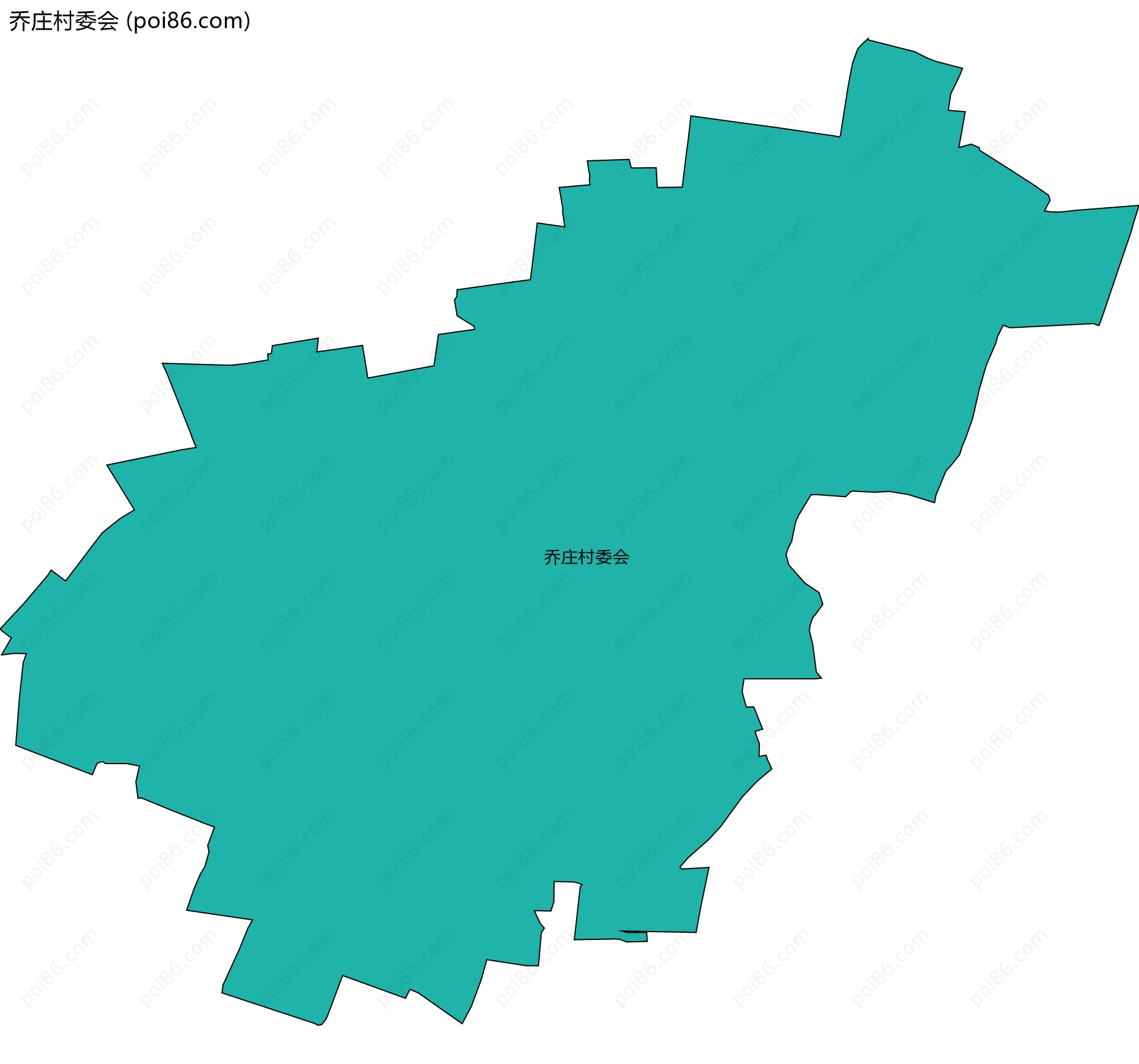 乔庄村委会边界地图