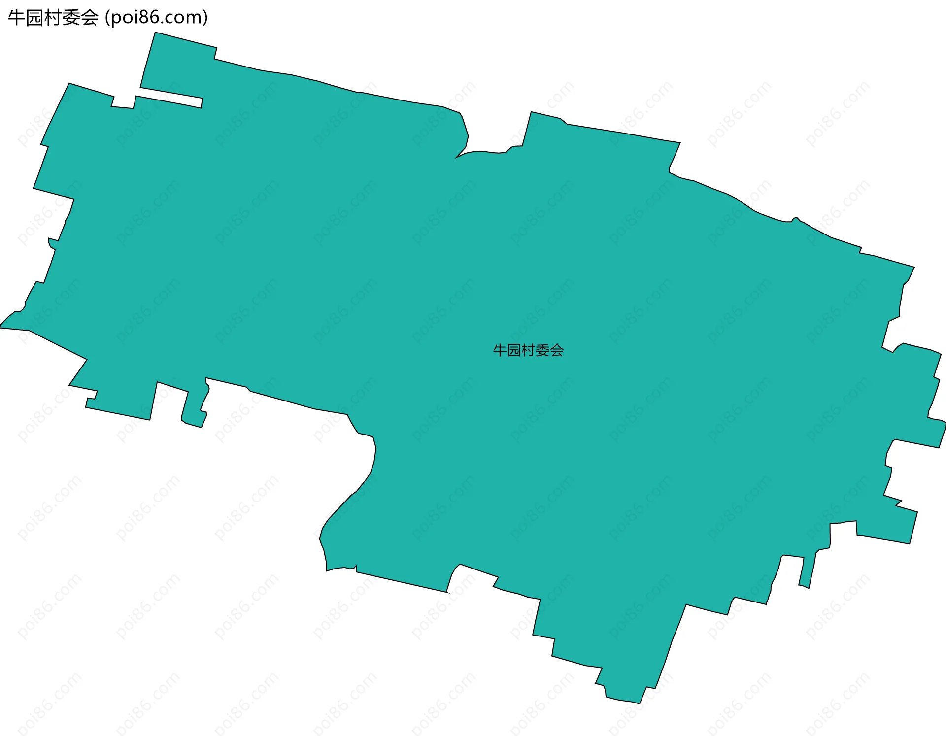 牛园村委会边界地图