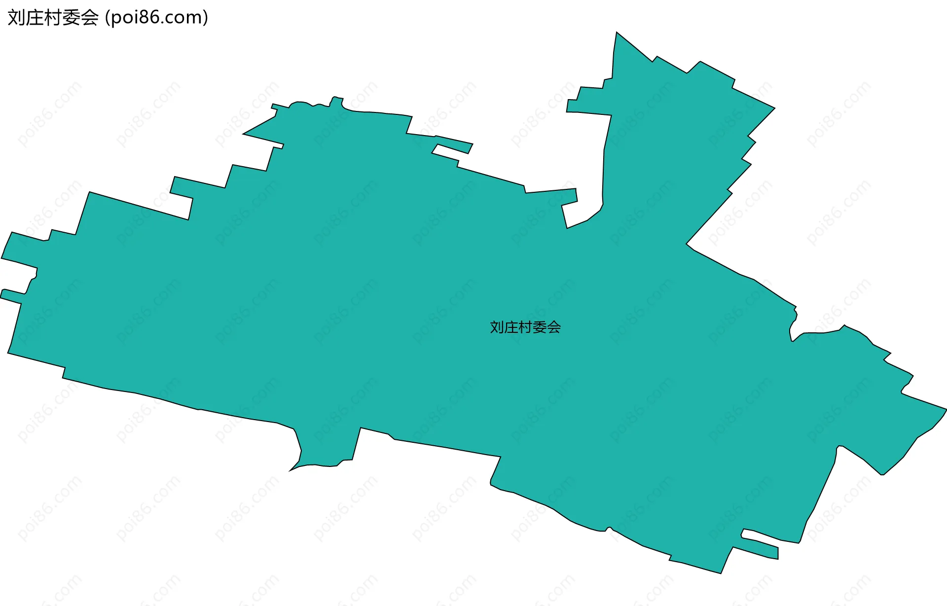 刘庄村委会边界地图