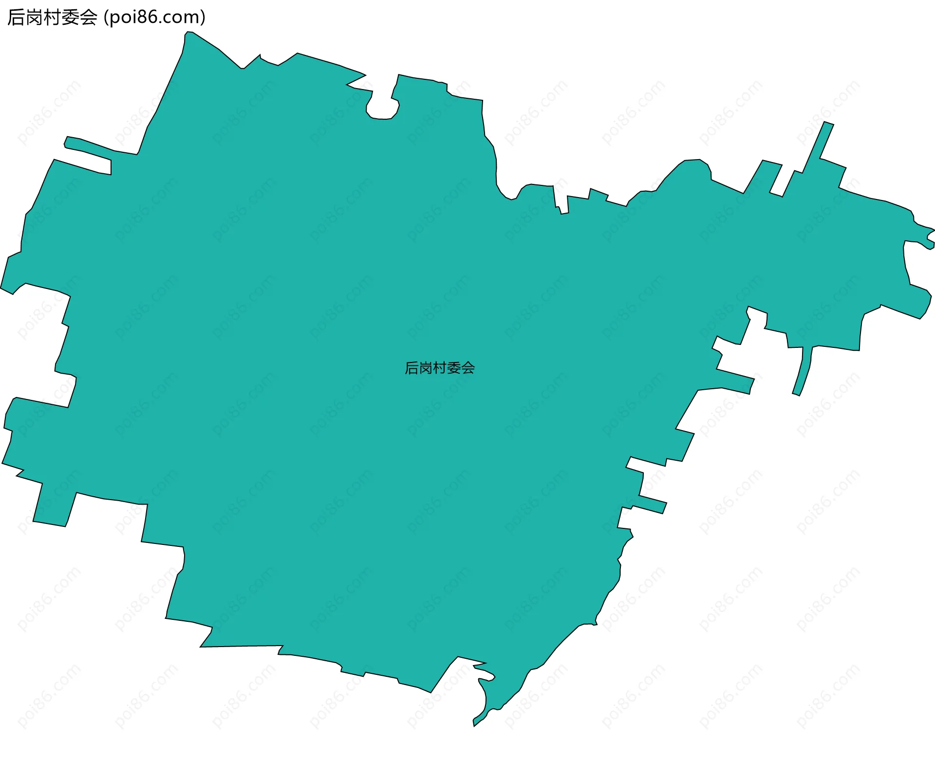 后岗村委会边界地图