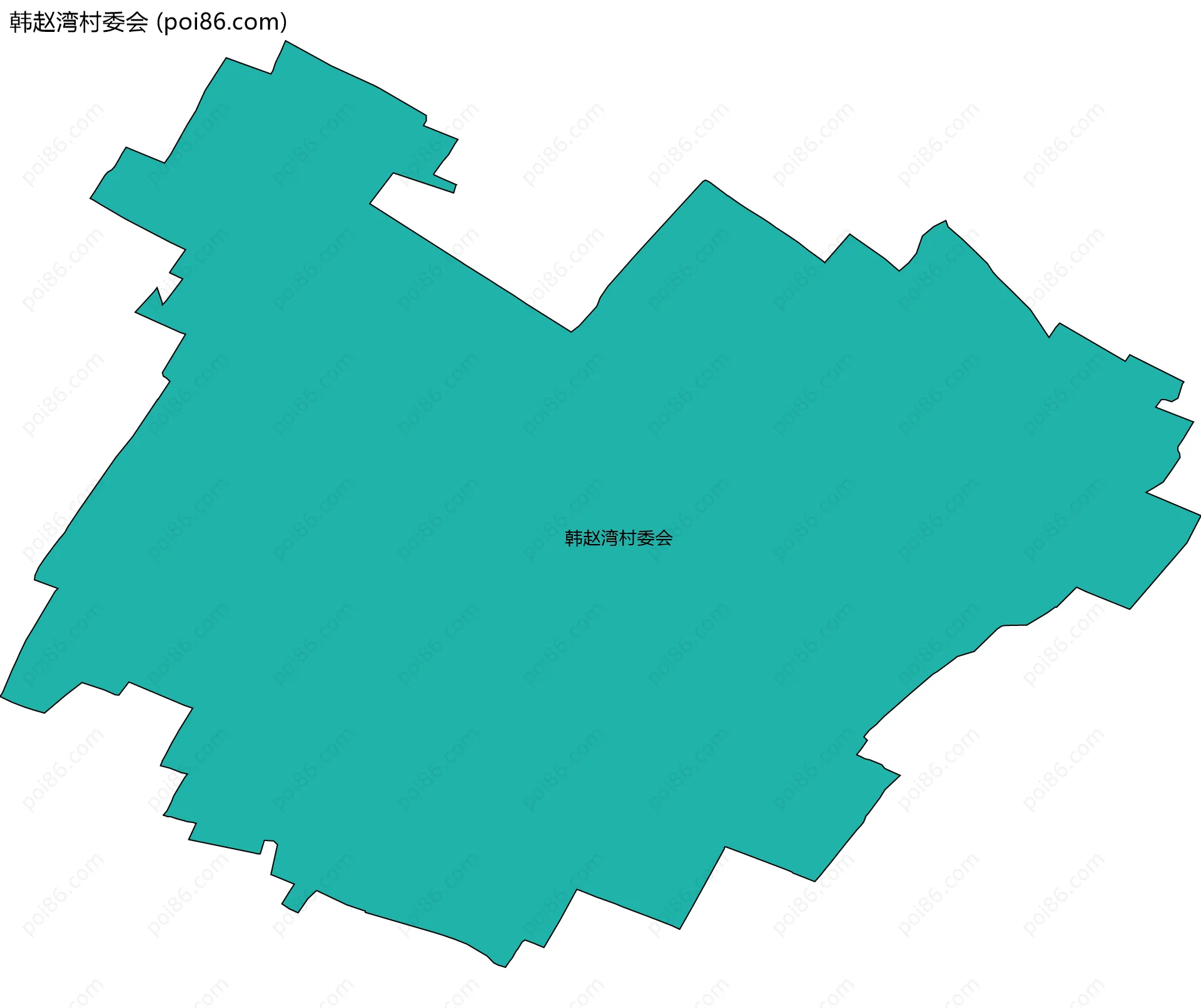 韩赵湾村委会边界地图
