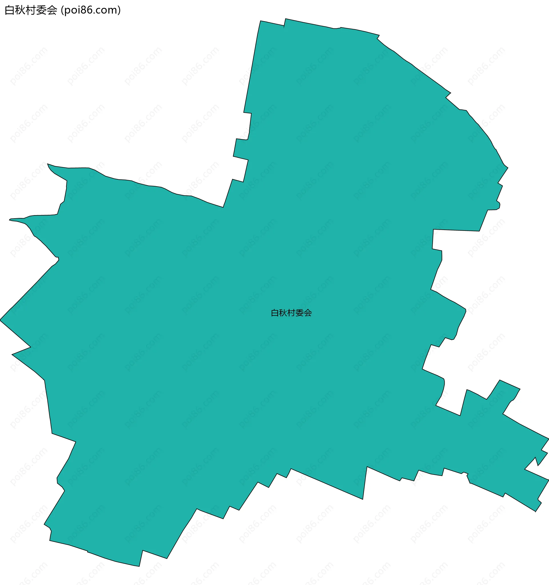 白秋村委会边界地图