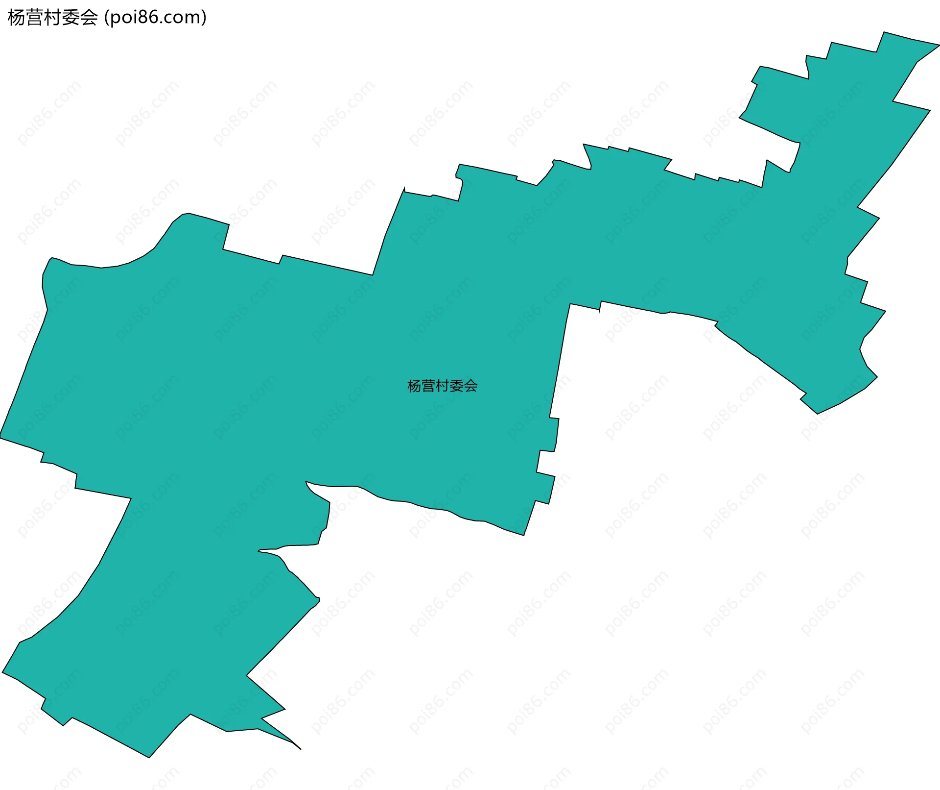 杨营村委会边界地图