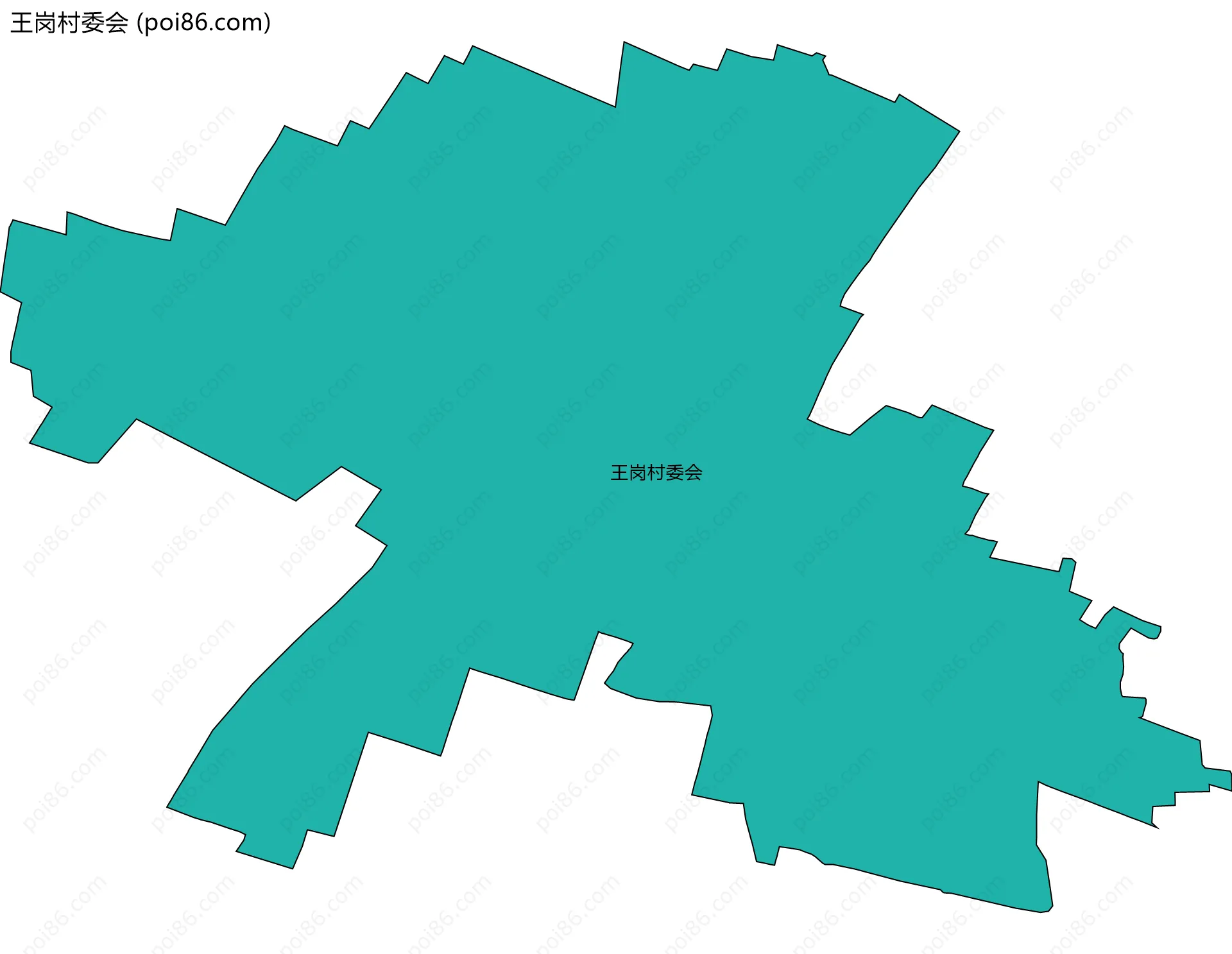 王岗村委会边界地图