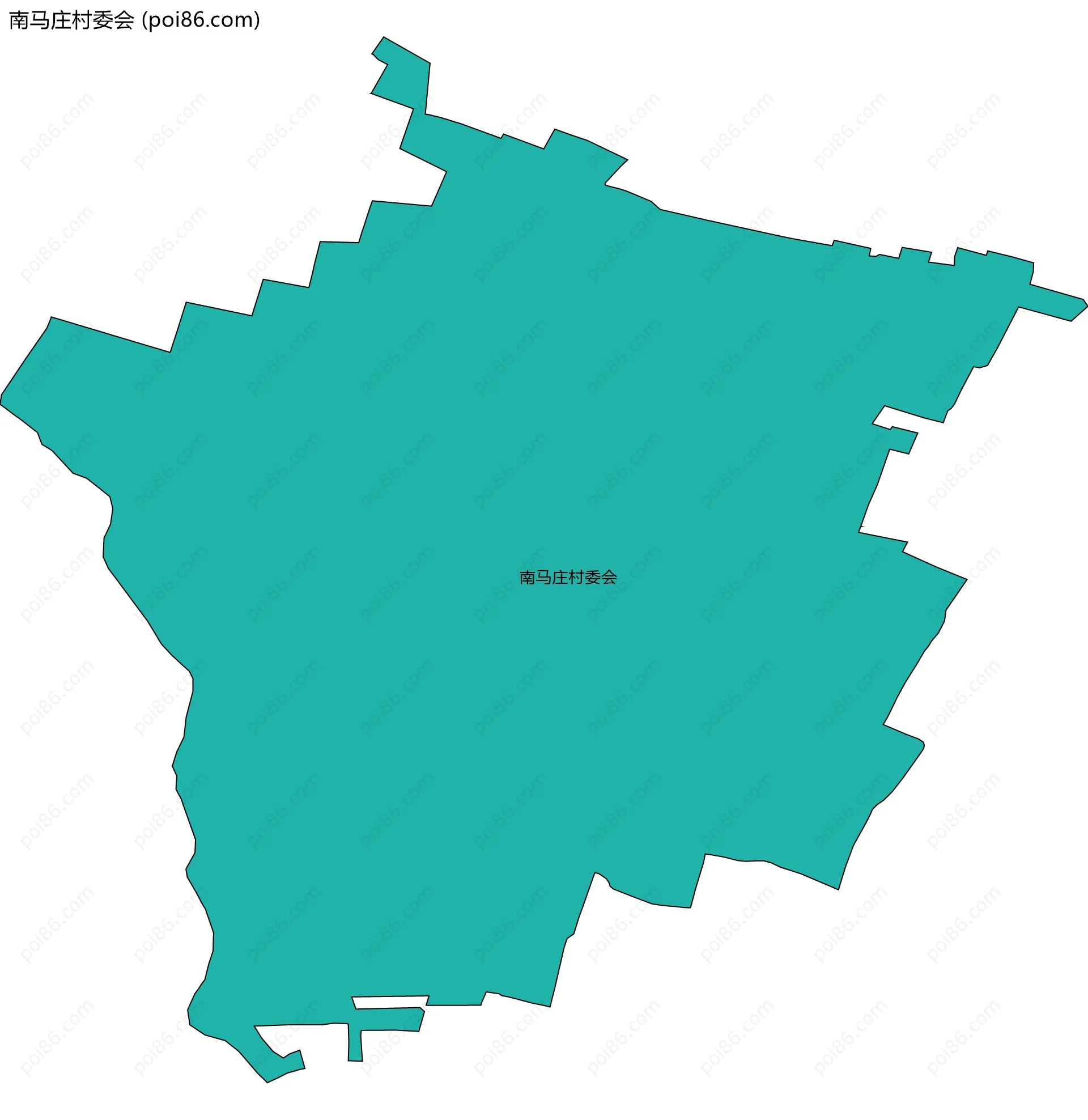 南马庄村委会边界地图