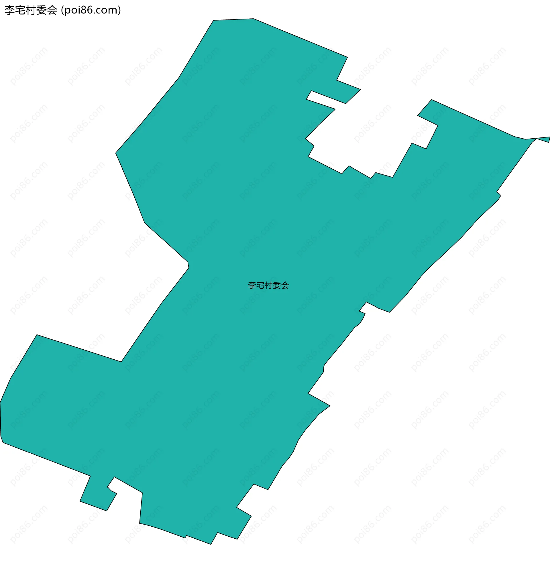 李宅村委会边界地图