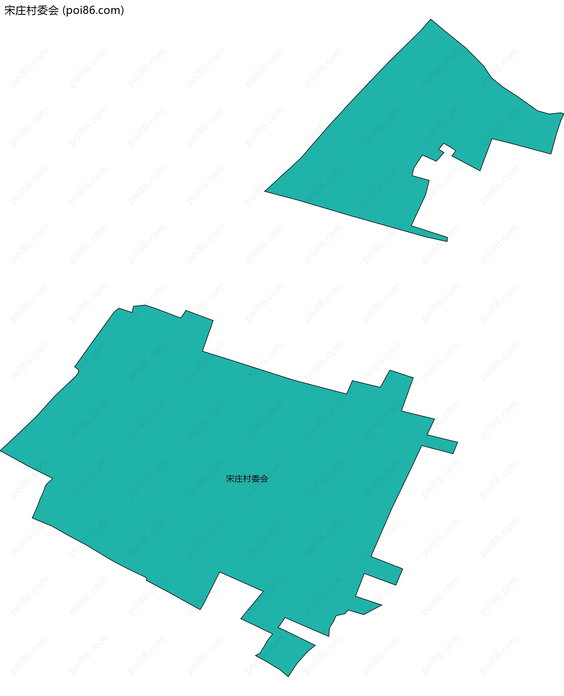 宋庄村委会边界地图