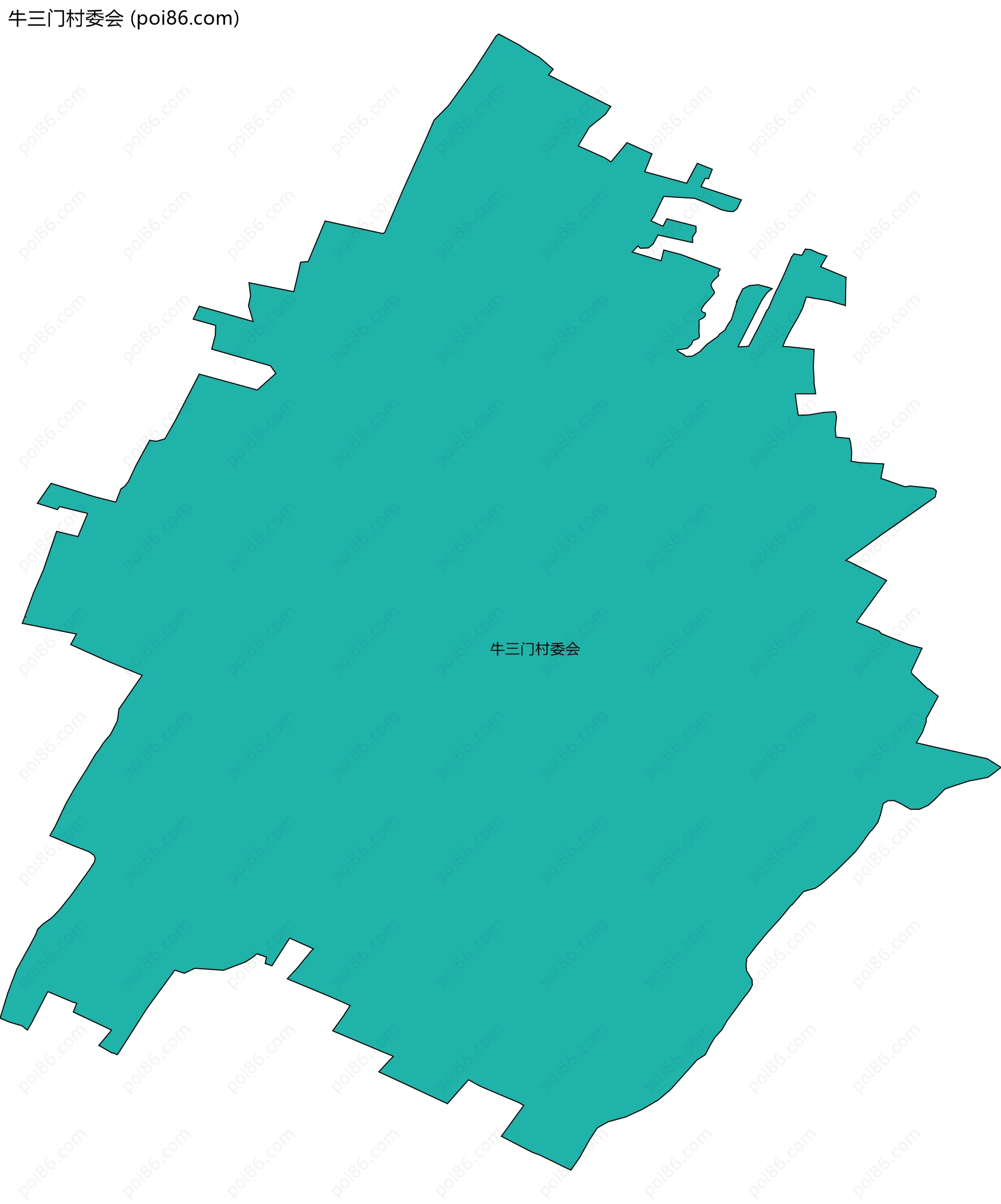 牛三门村委会边界地图