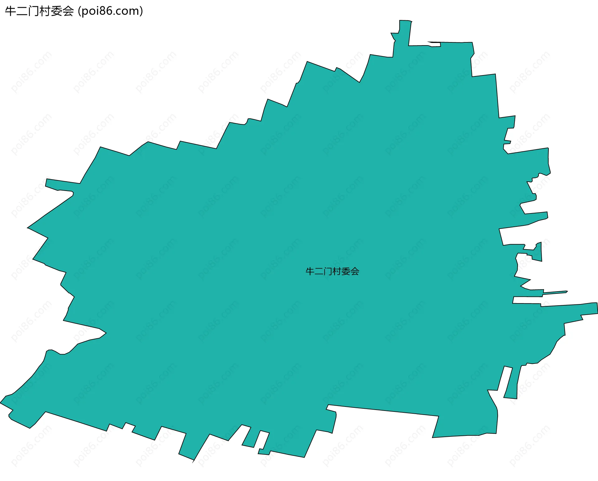 牛二门村委会边界地图
