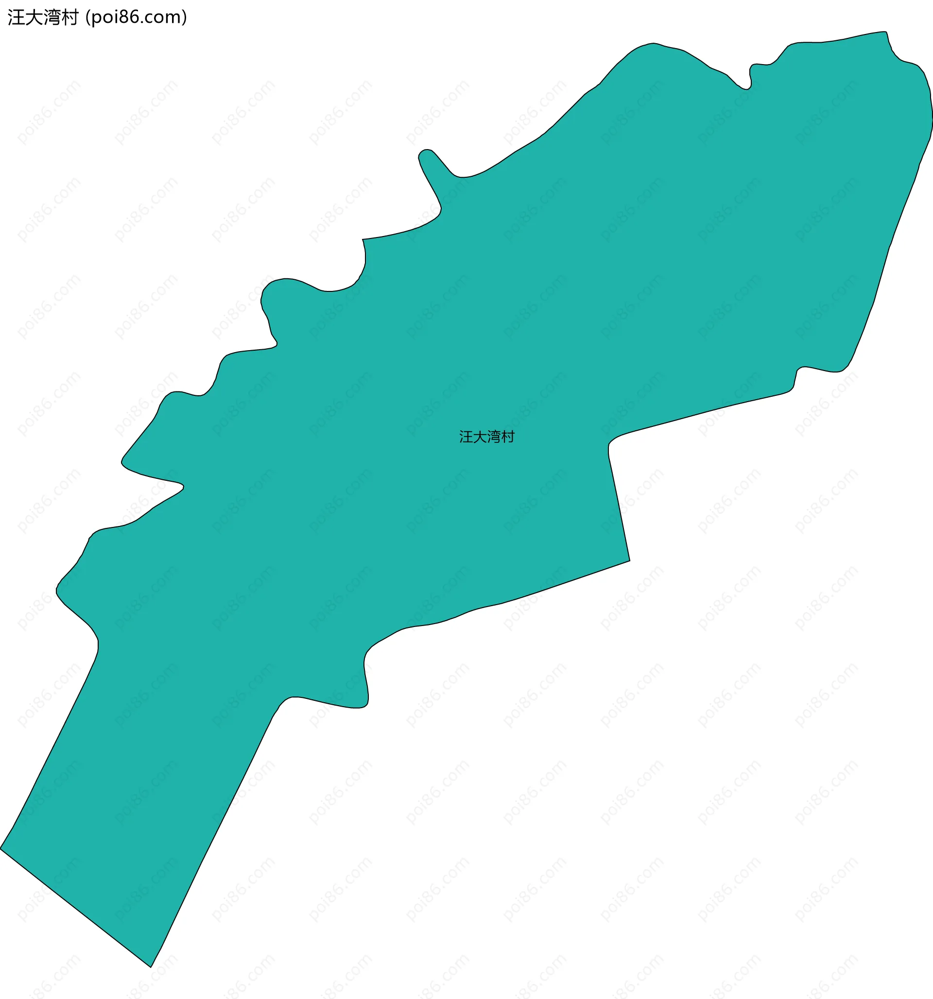 汪大湾村边界地图