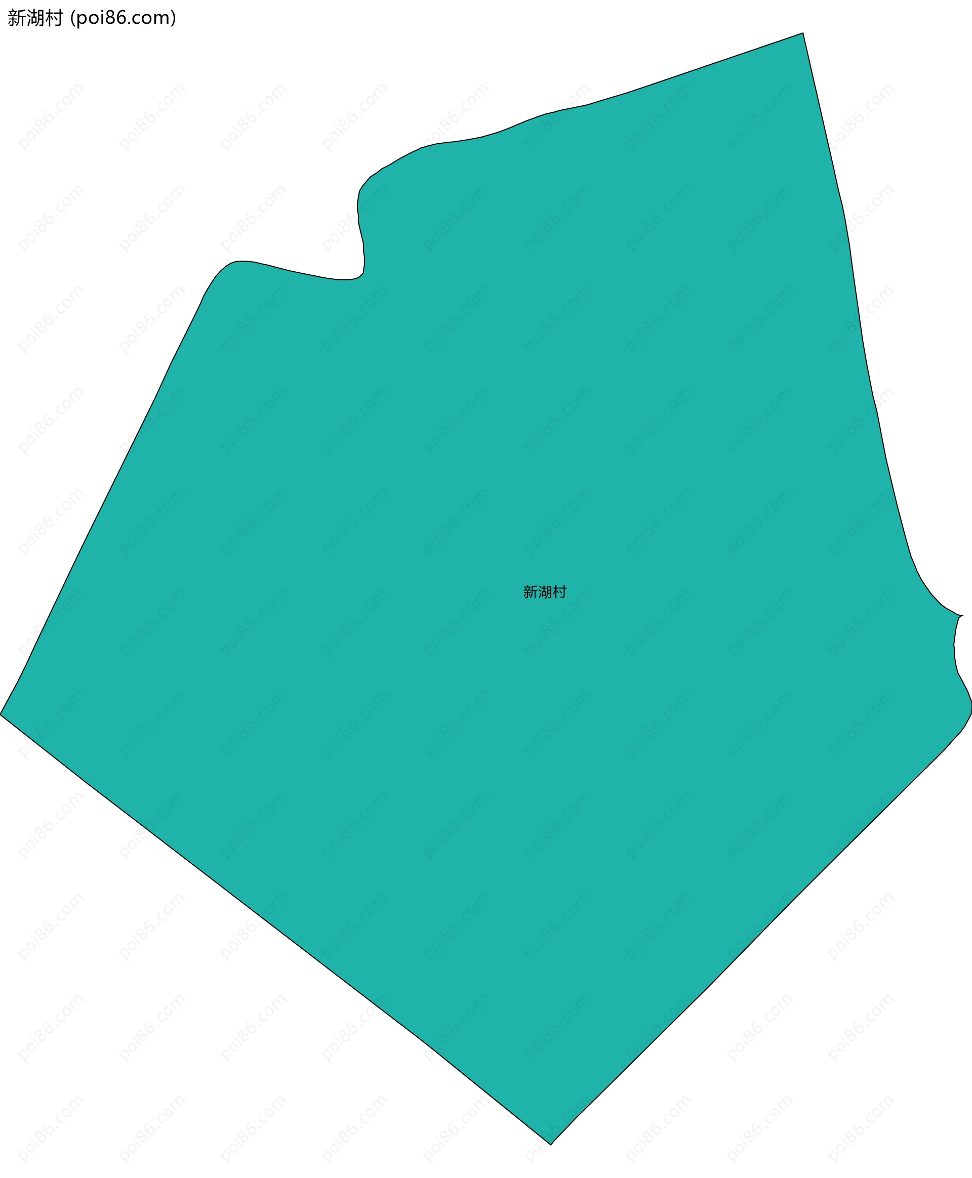 新湖村边界地图