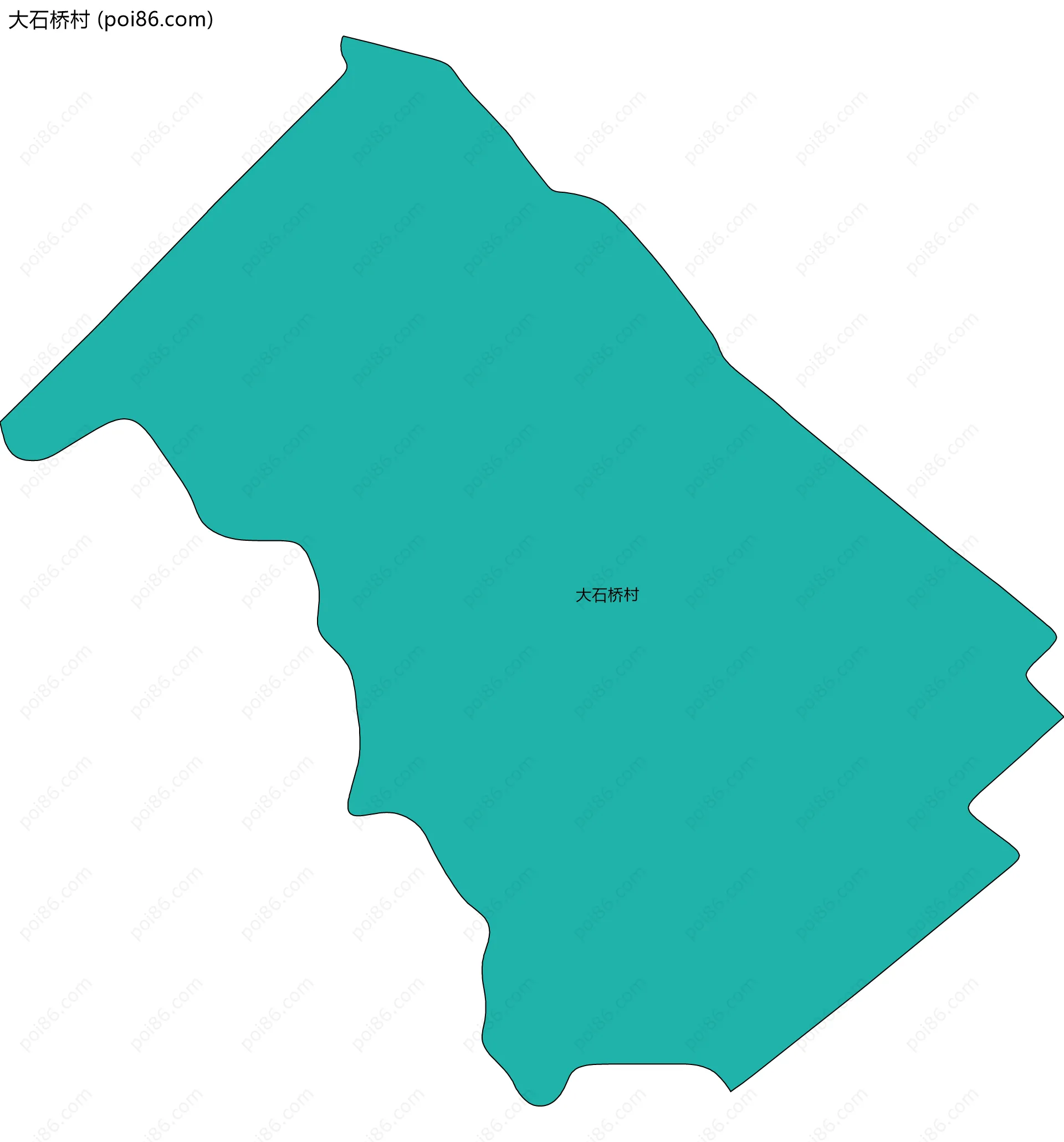 大石桥村边界地图