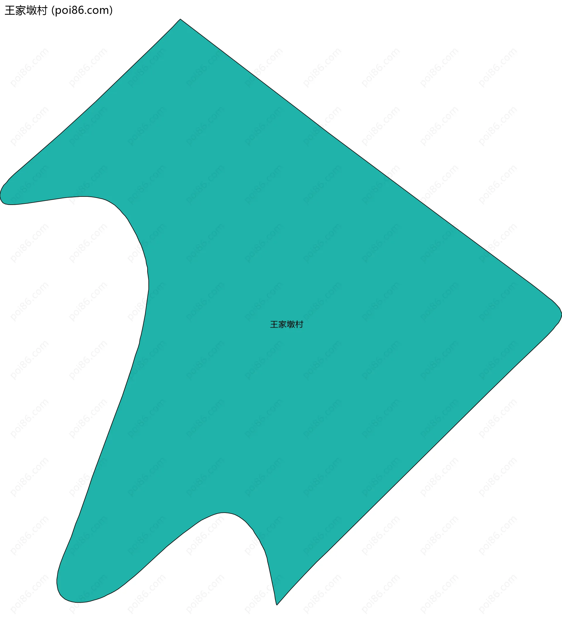 王家墩村边界地图