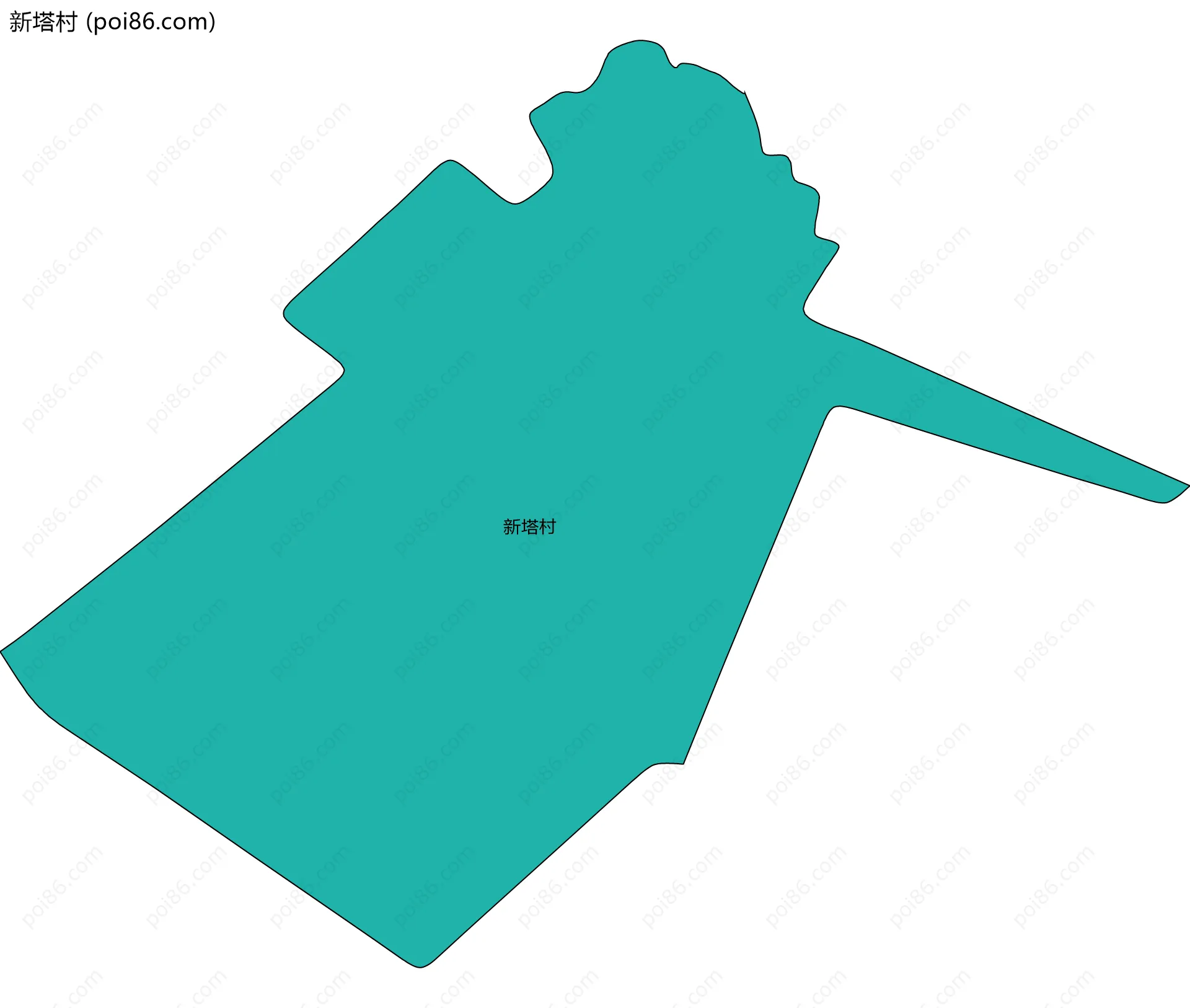 新塔村边界地图