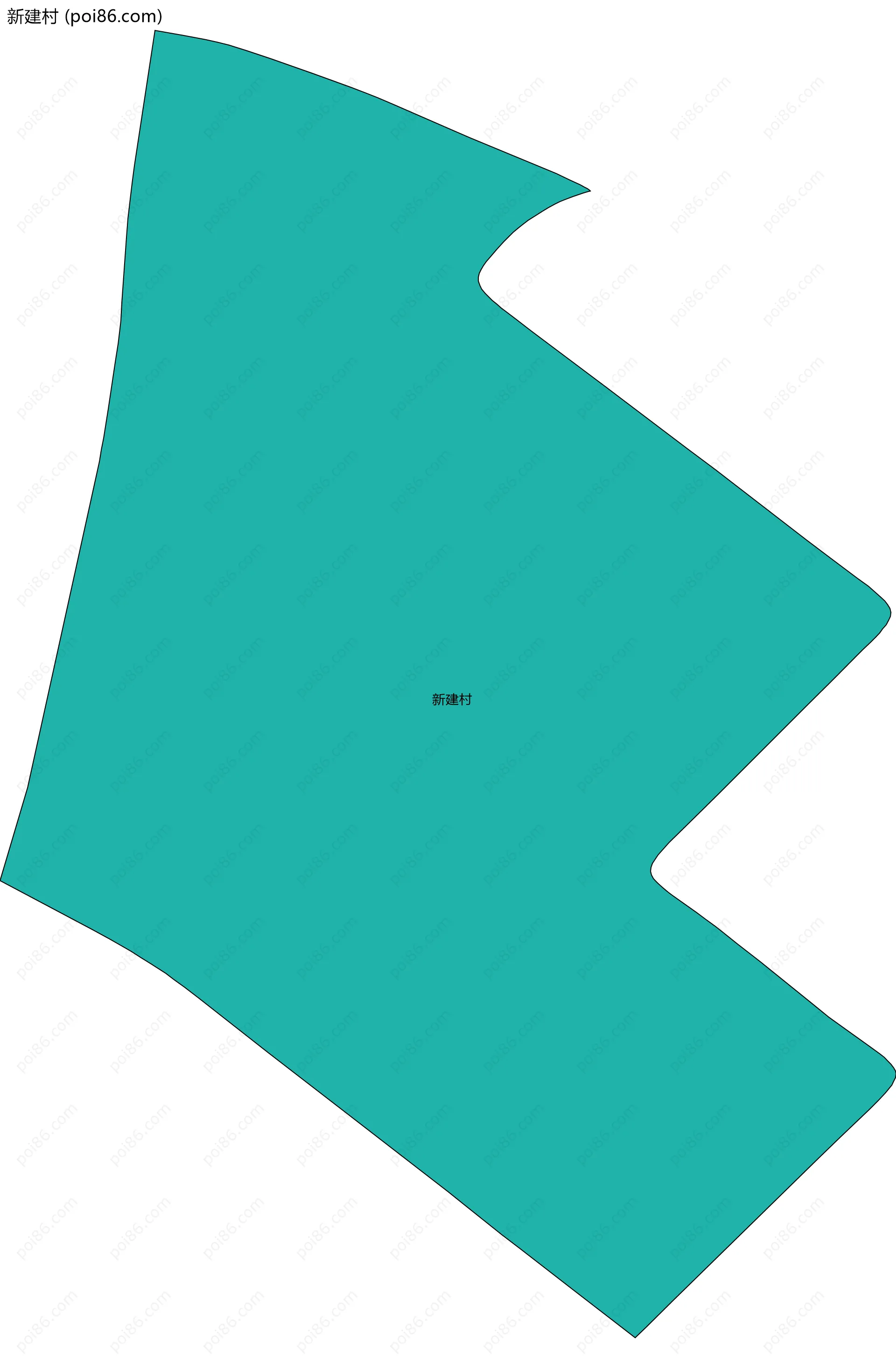 新建村边界地图