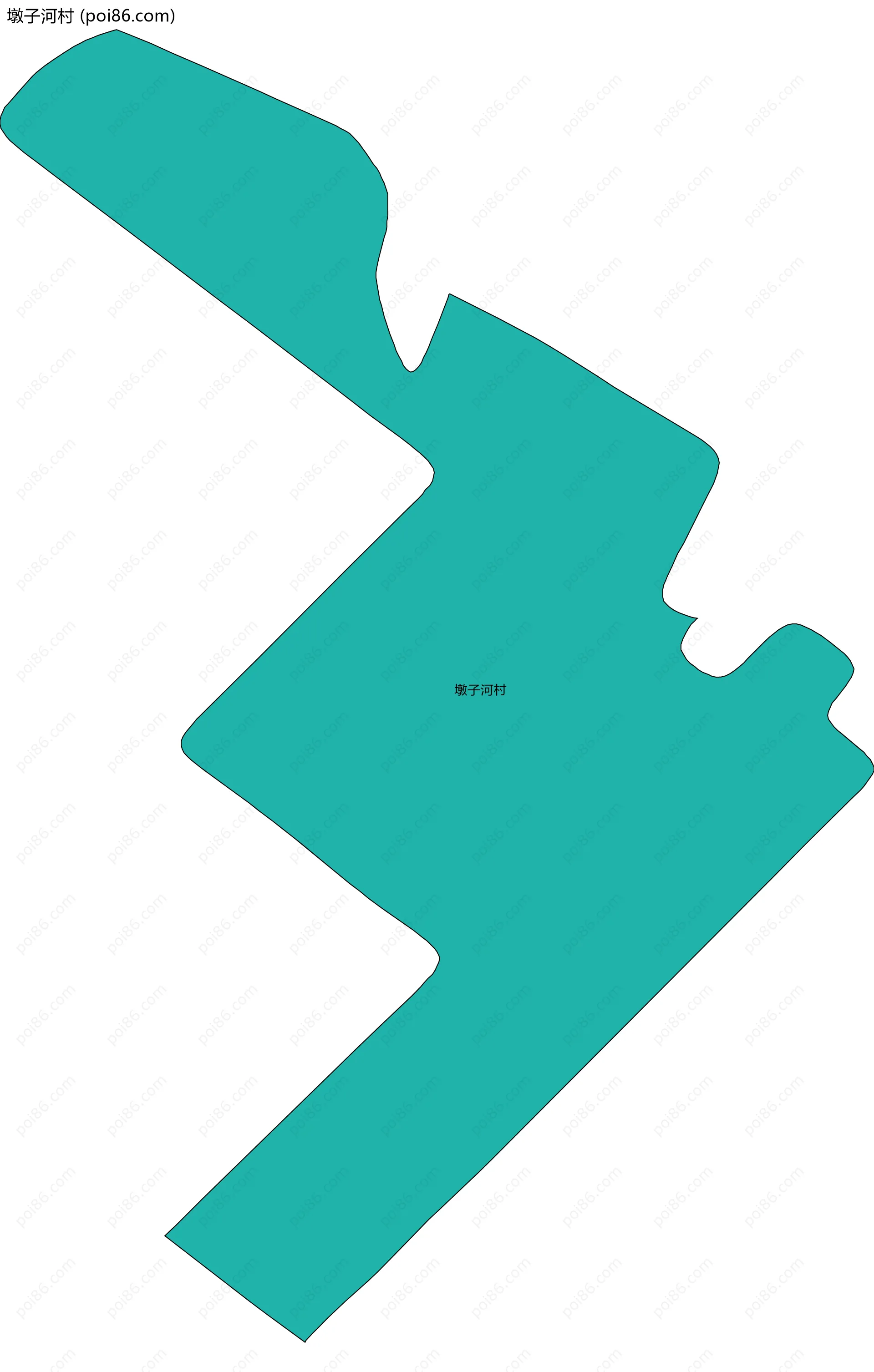 墩子河村边界地图