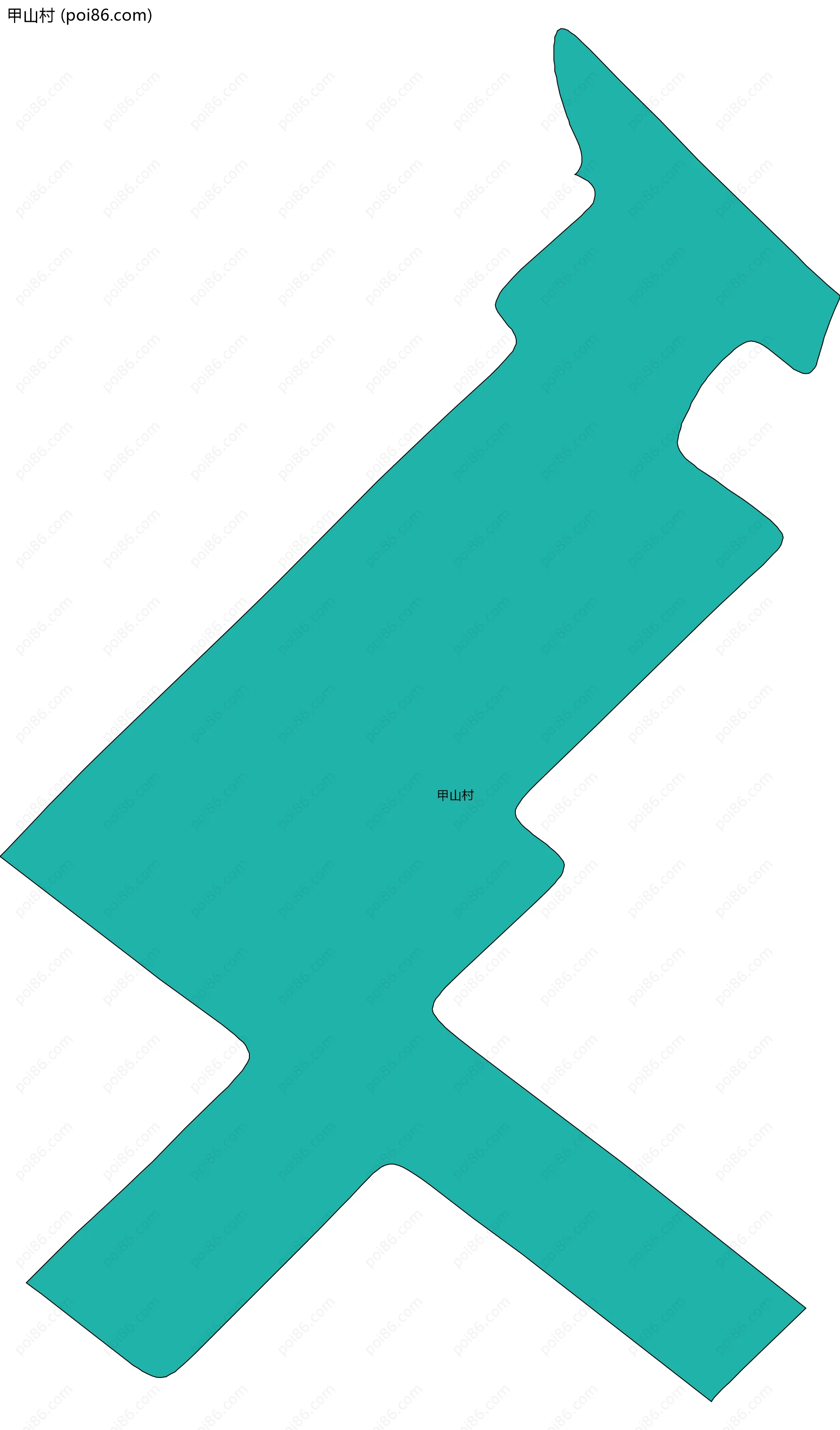 甲山村边界地图