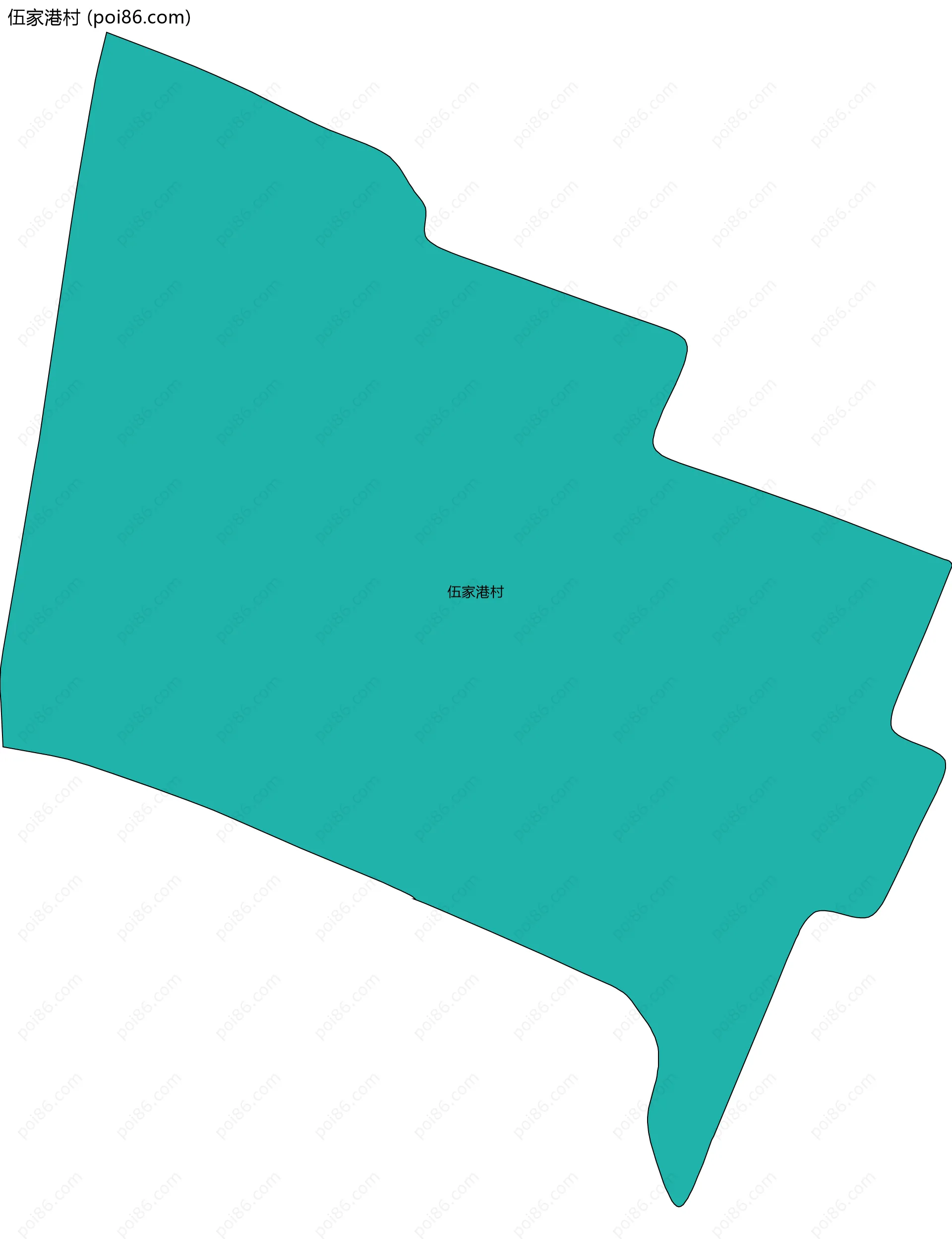 伍家港村边界地图