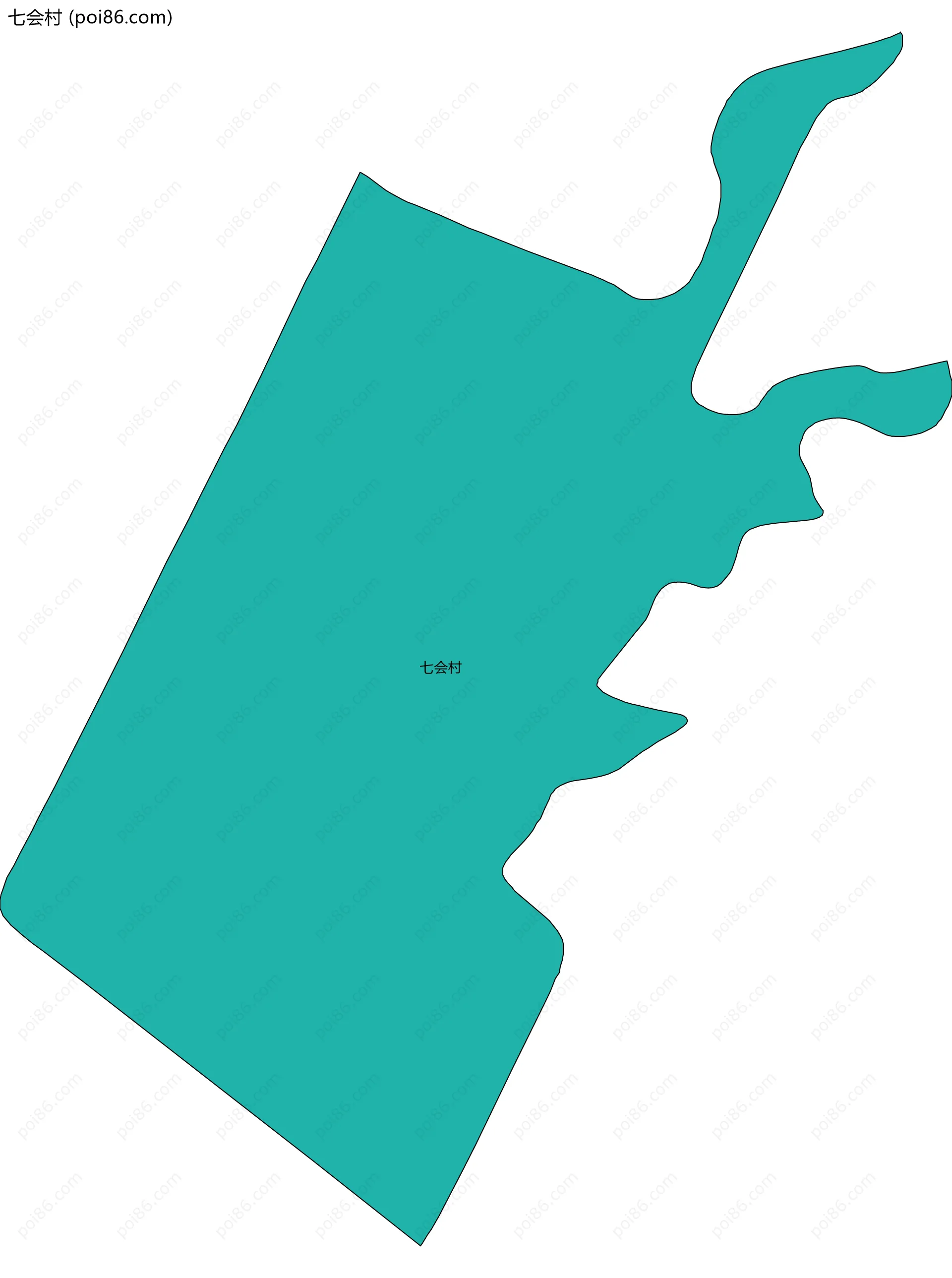七会村边界地图