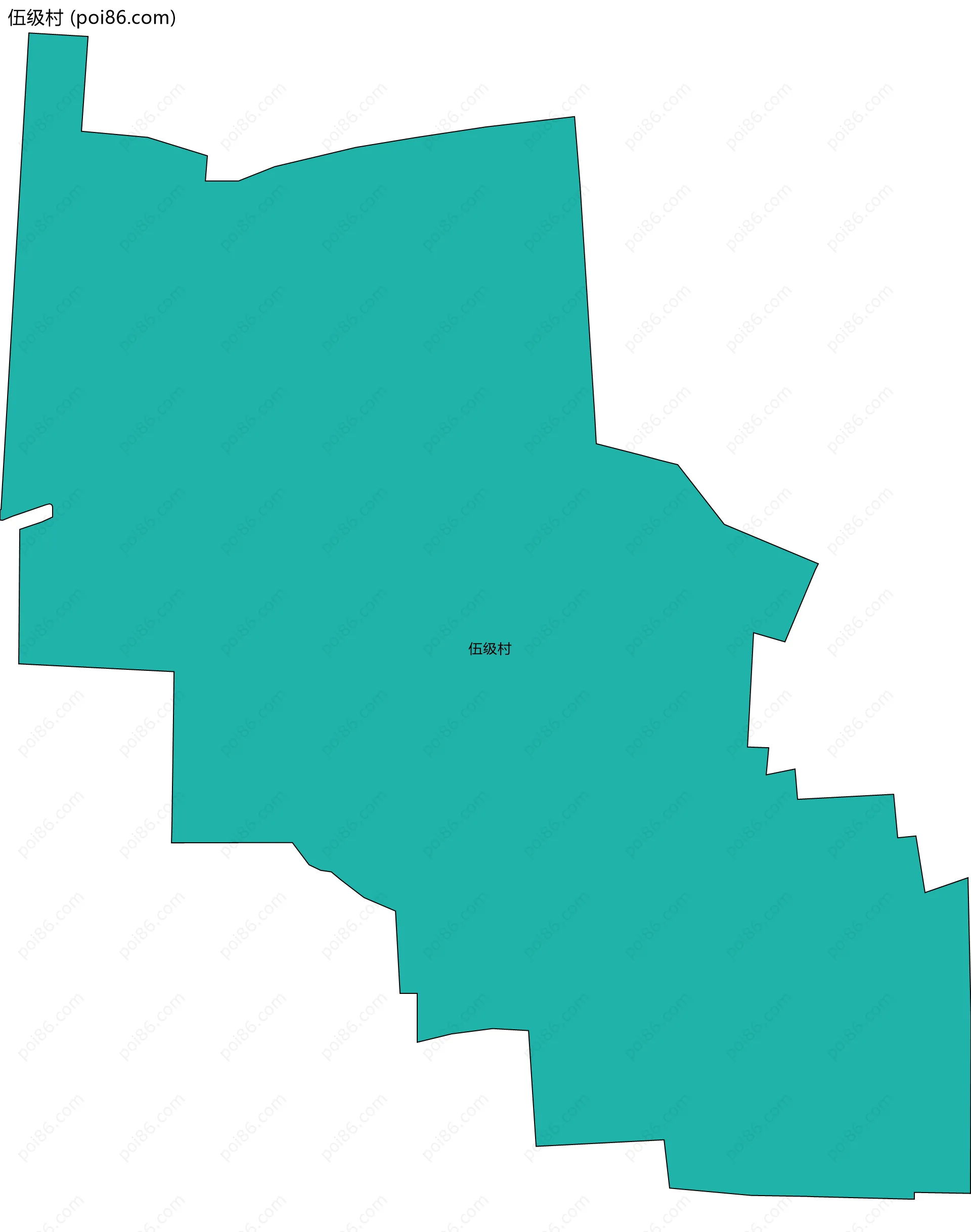 伍级村边界地图